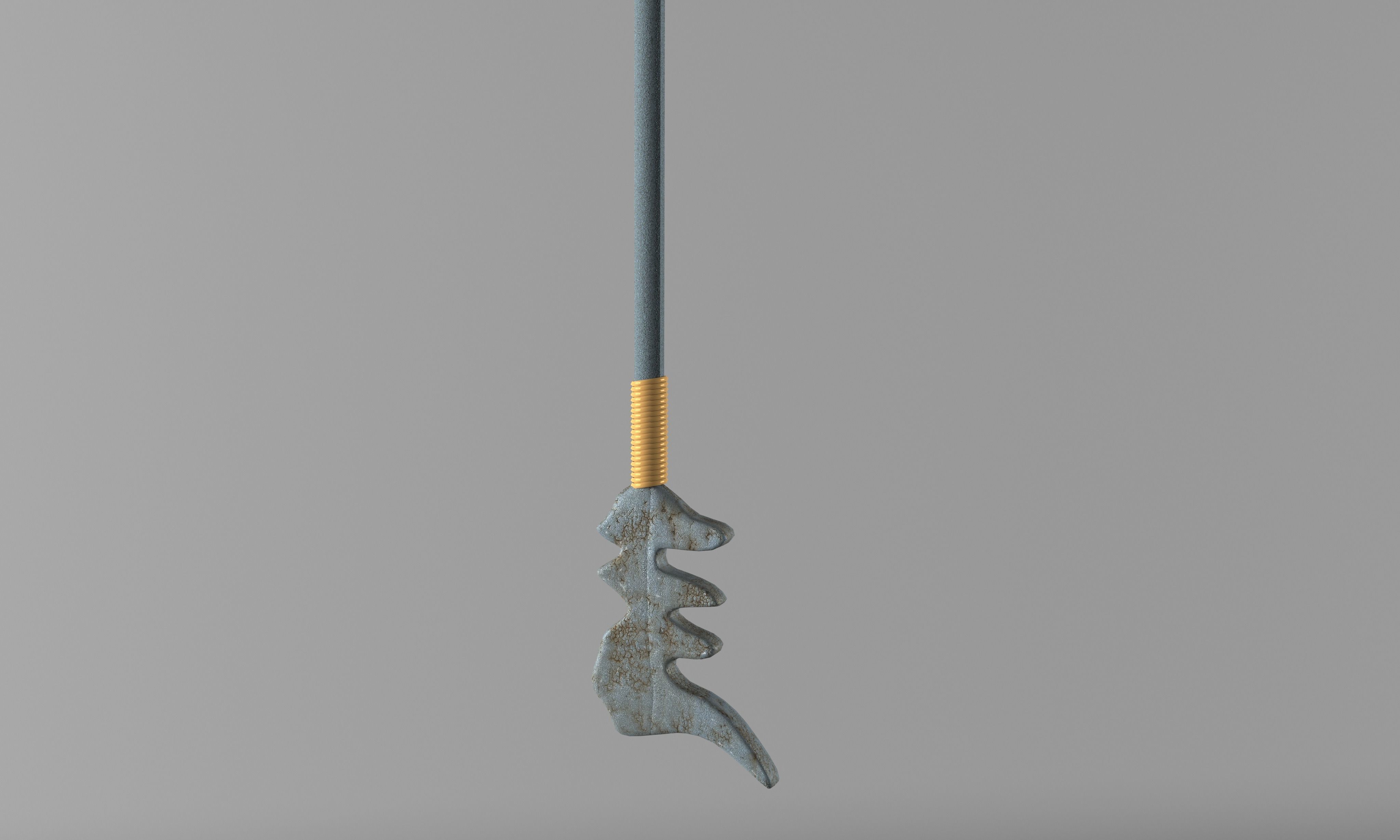 Scythe Low-poly 3D model_4