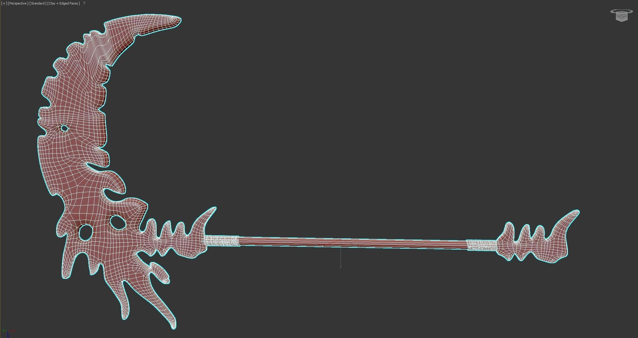 Scythe Low-poly 3D model_20