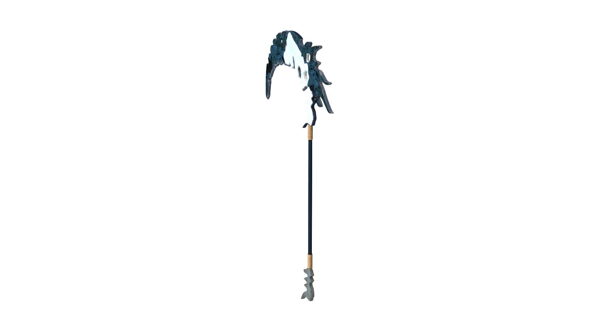 Scythe Low-poly 3D model_15