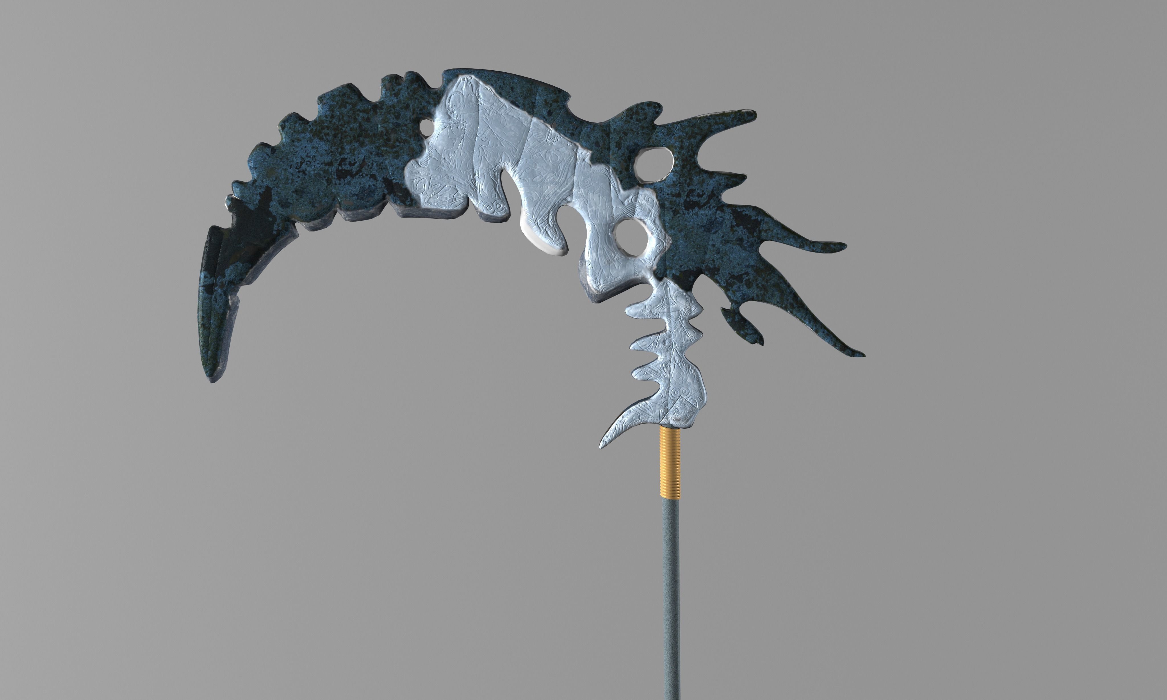 Scythe Low-poly 3D model_18