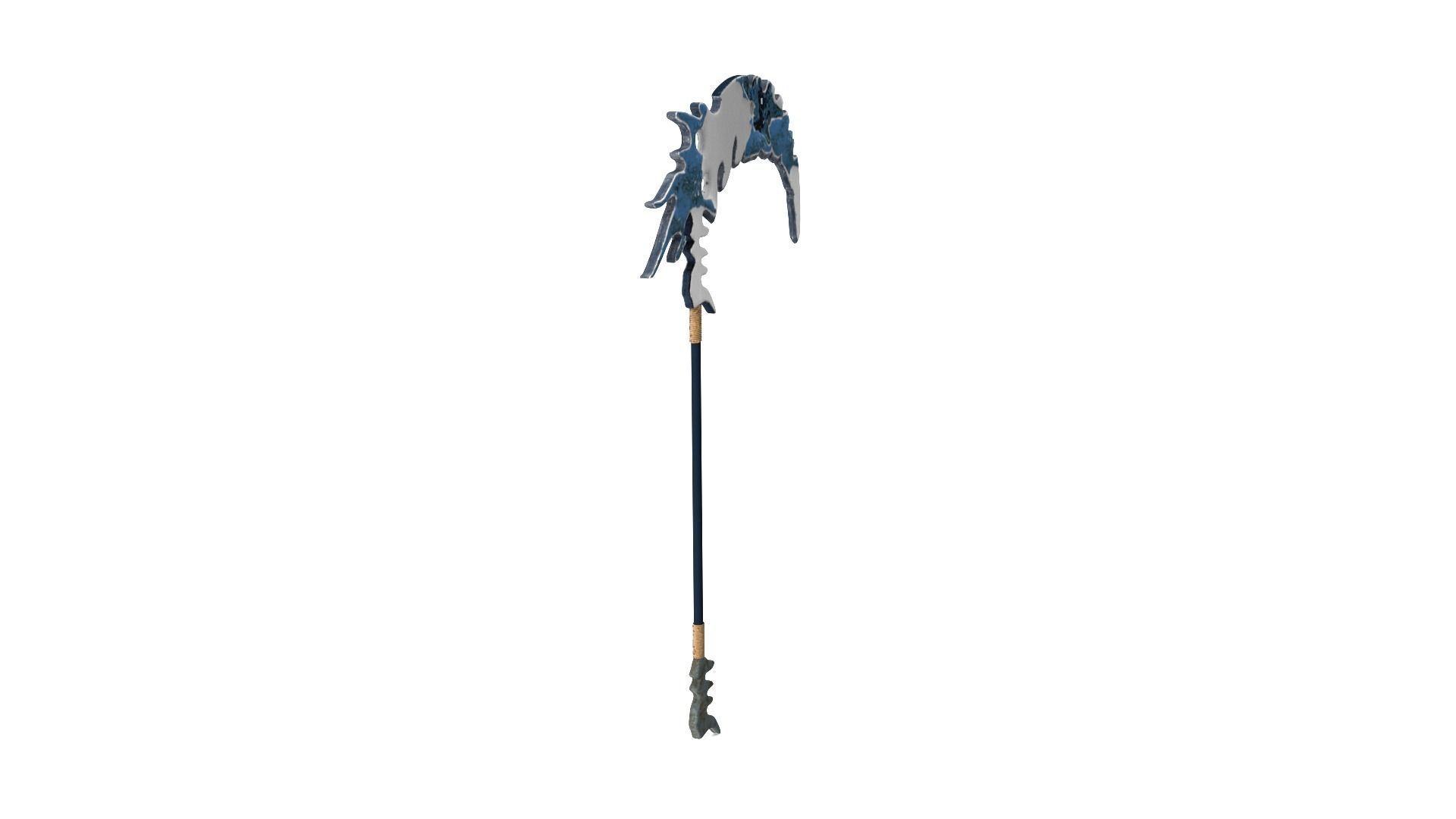 Scythe Low-poly 3D model_6