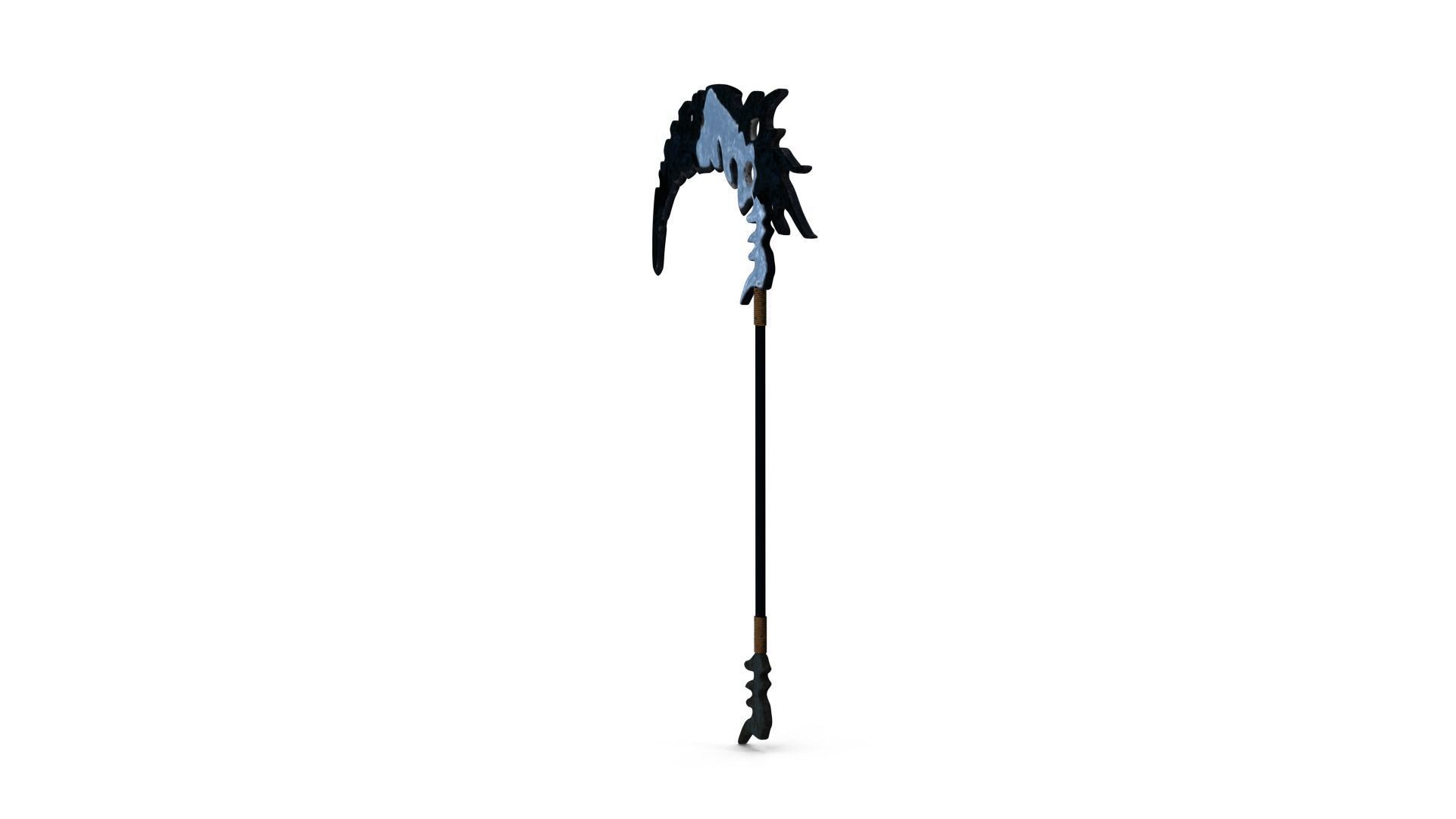 Scythe Low-poly 3D model_17