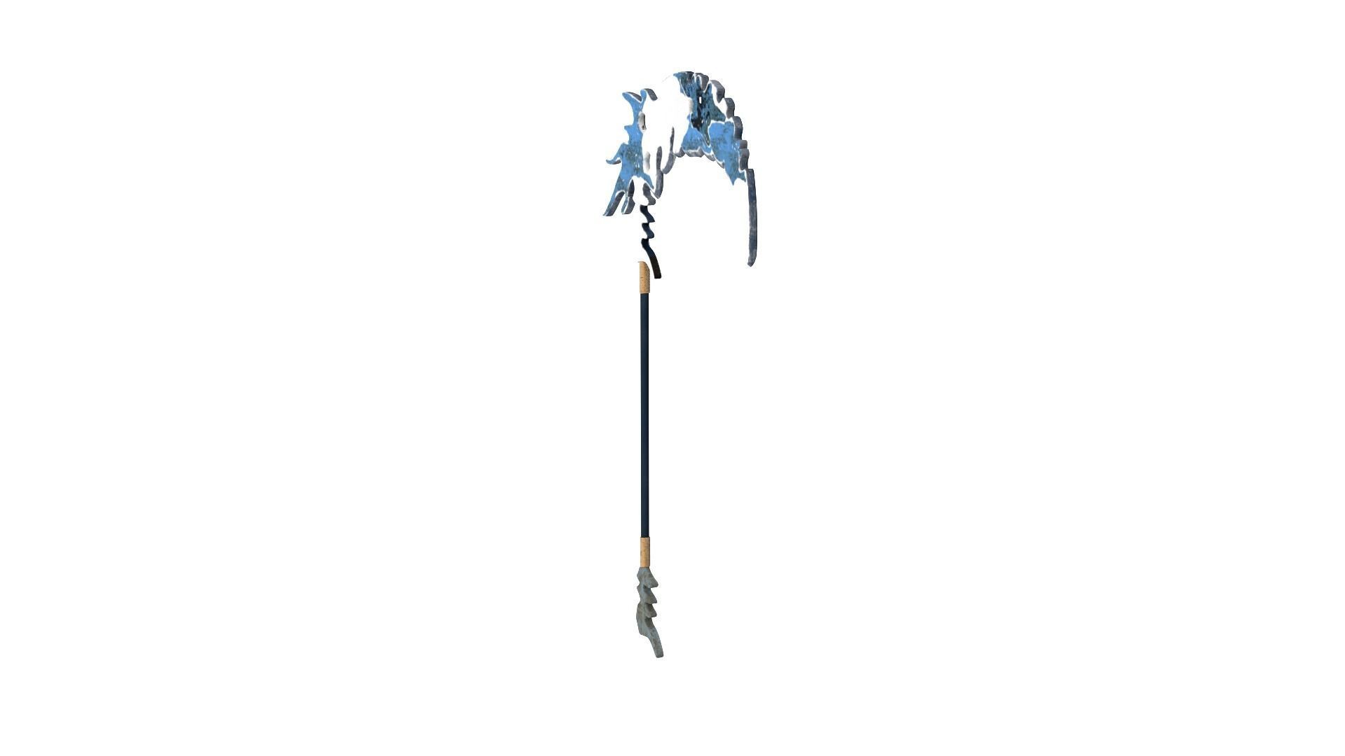 Scythe Low-poly 3D model_14