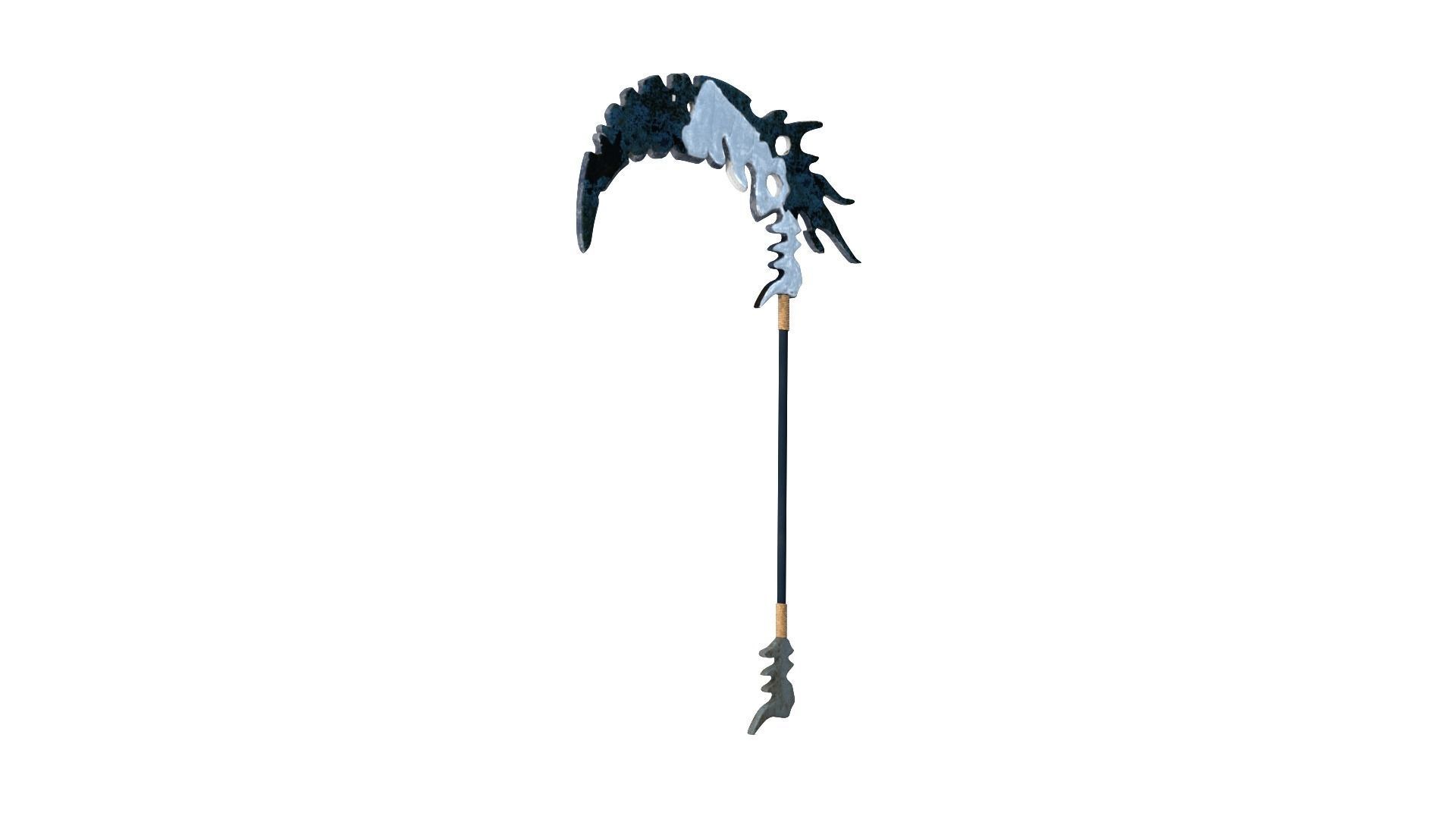 Scythe Low-poly 3D model_12
