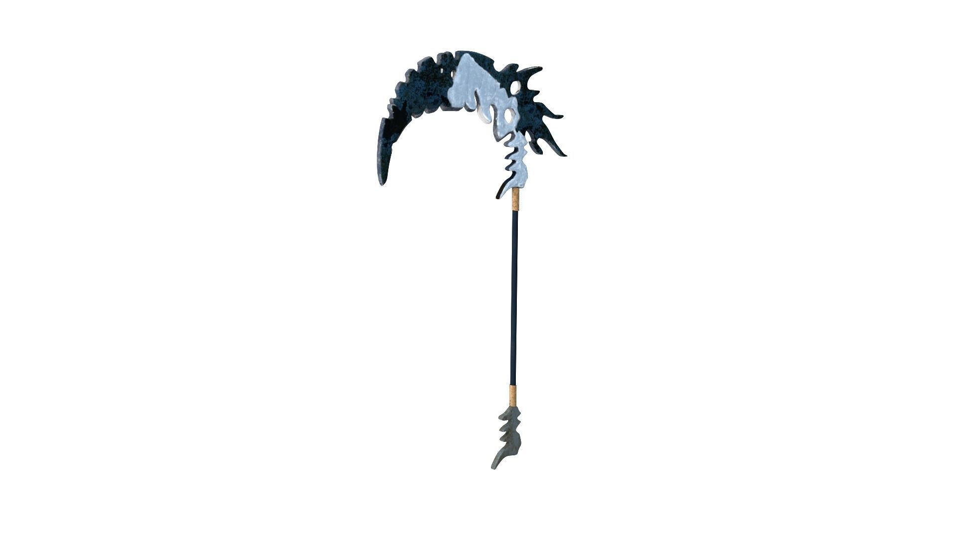 Scythe Low-poly 3D model_16
