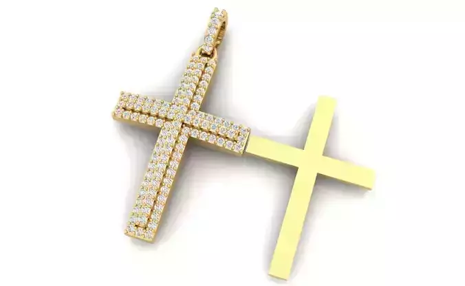 Cross diamond pendant  3D print model