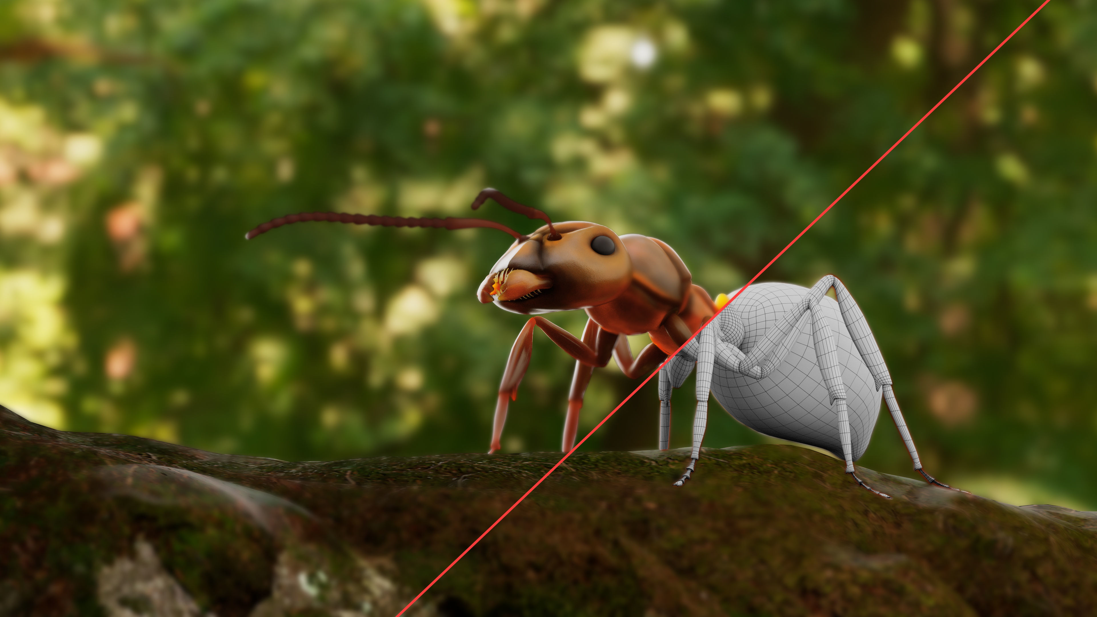 Realistic ant 3D Model Low-poly 3D model_2