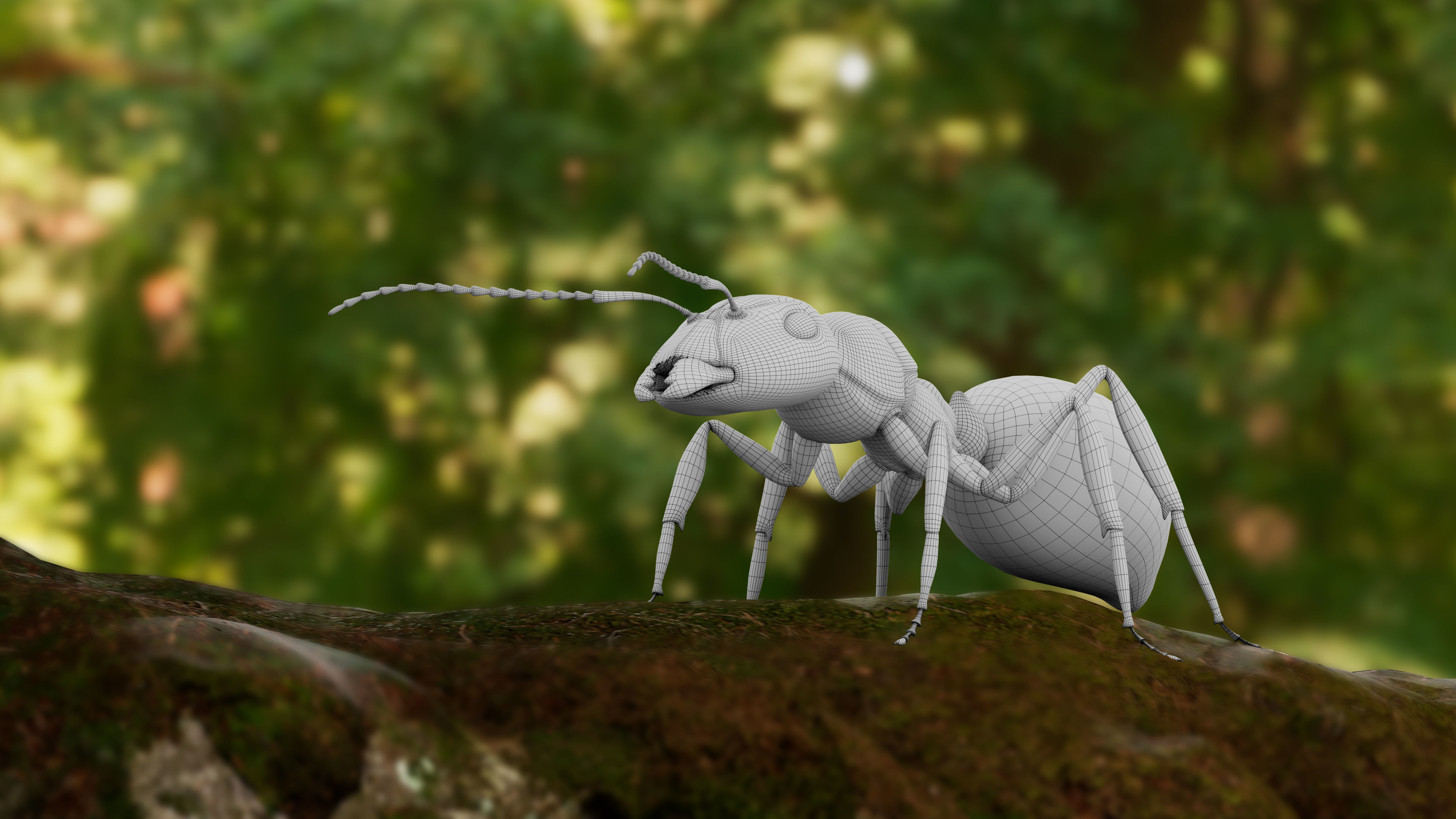 Realistic ant 3D Model Low-poly 3D model_3