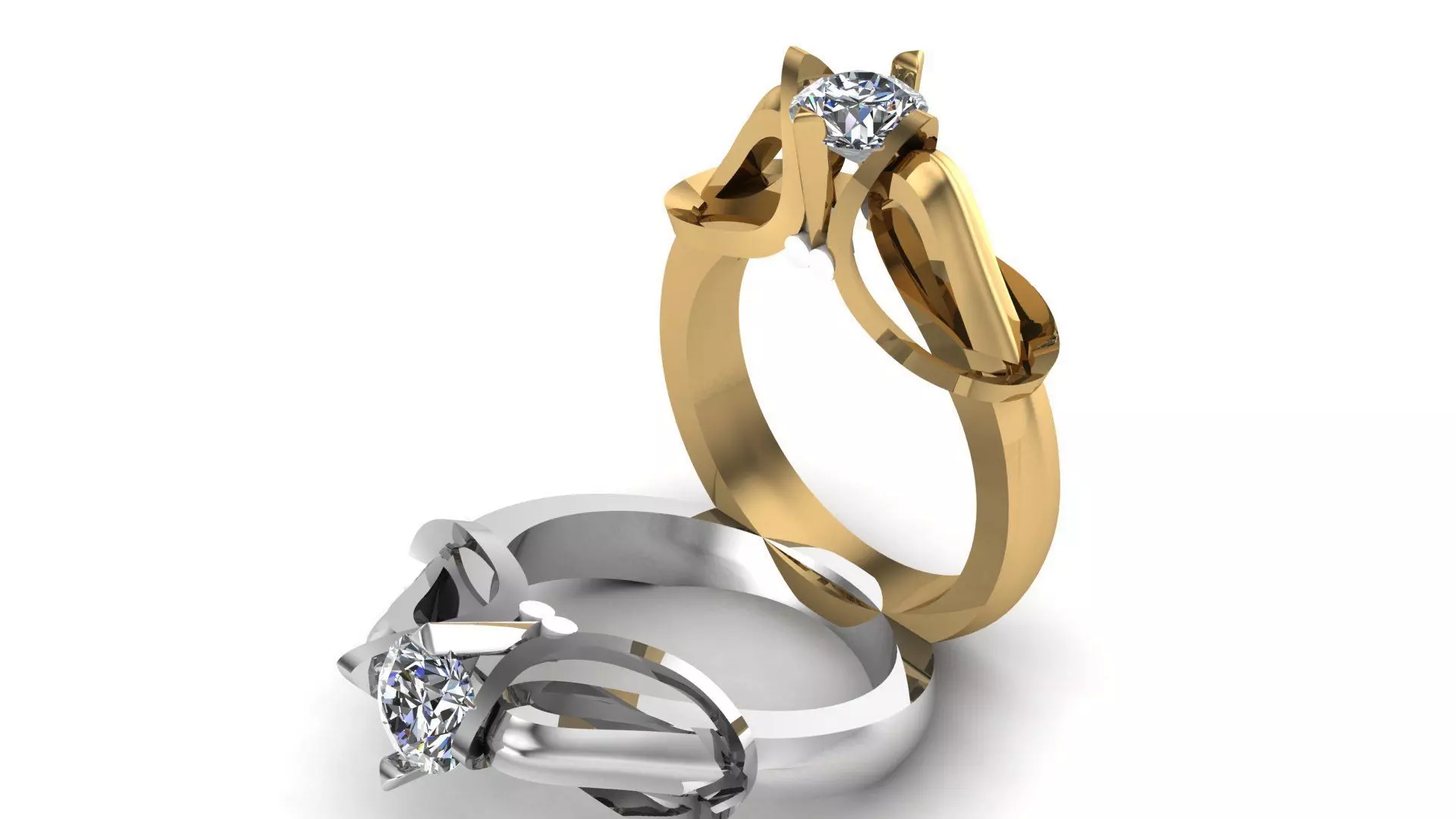 Solitaire Ring A13 3D print model_0