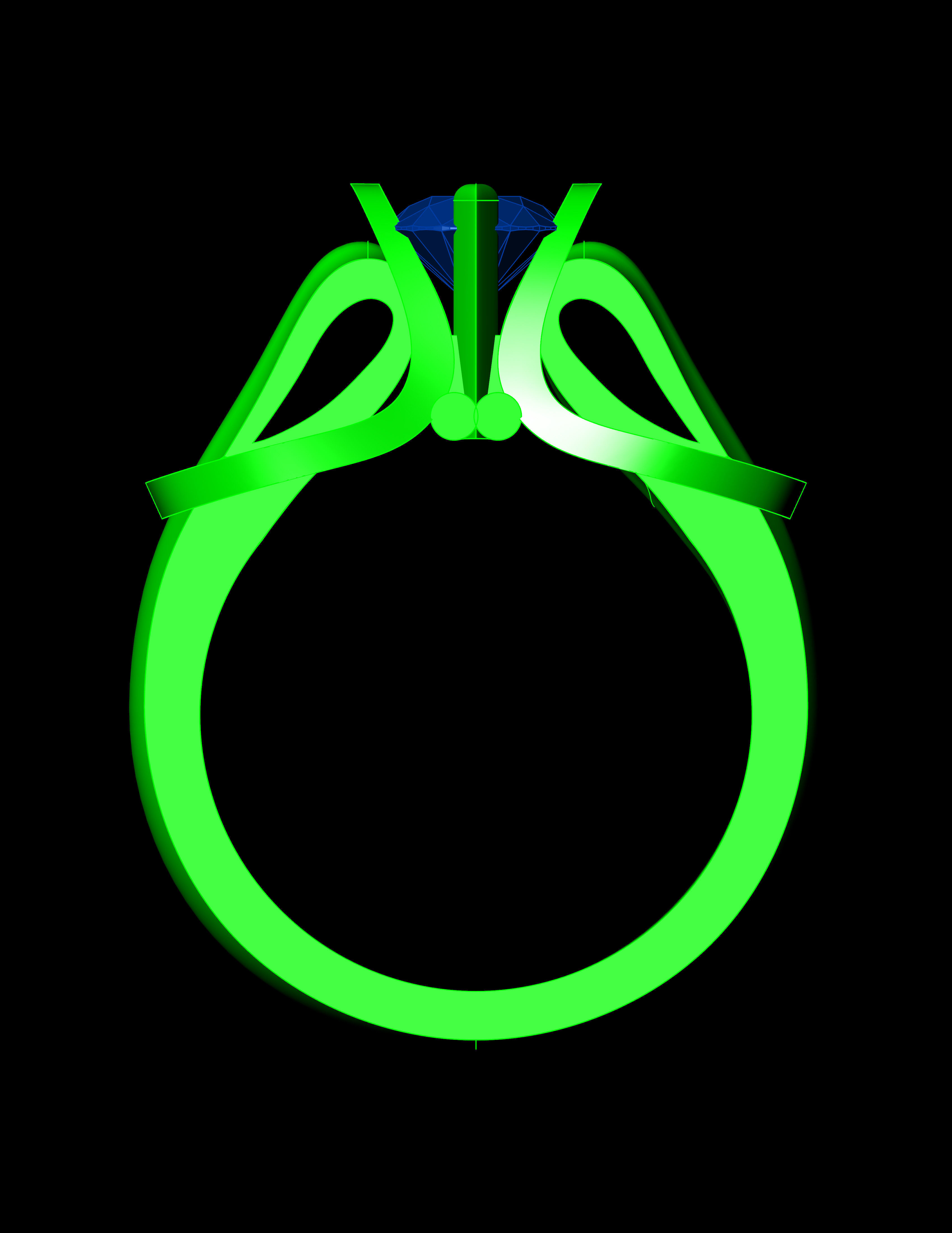 Solitaire Ring A13 3D print model_9