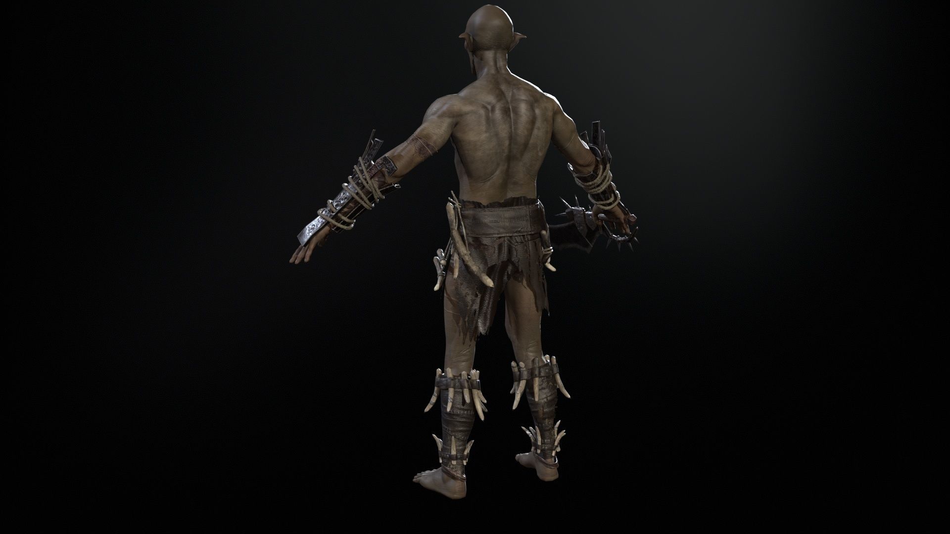 SkinnyOrc Low-poly 3D model_7