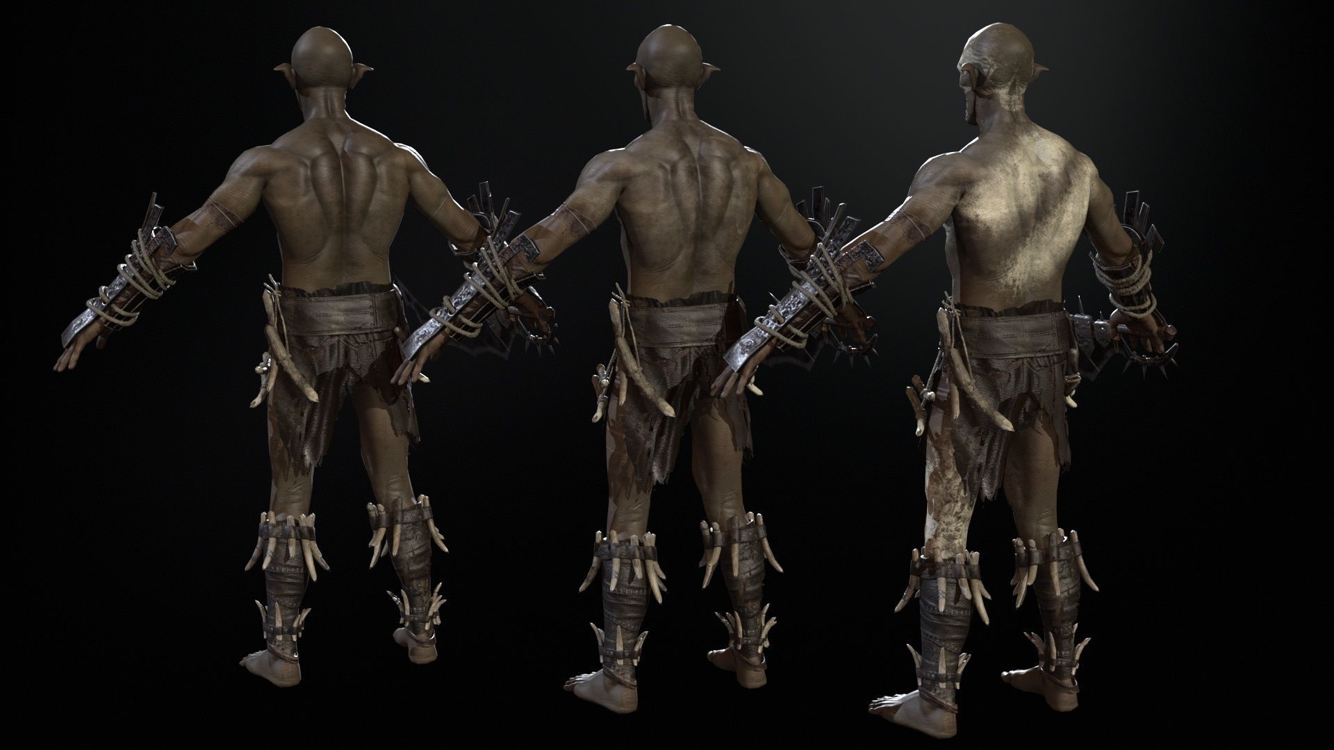SkinnyOrc Low-poly 3D model_8