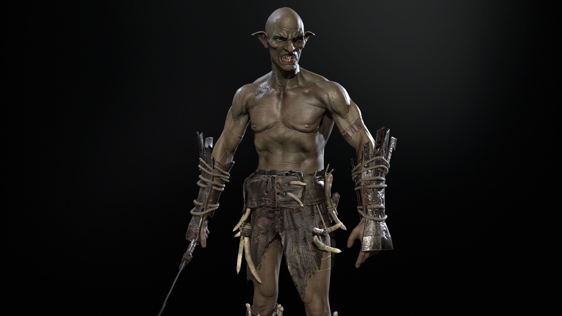 SkinnyOrc Low-poly 3D model_10