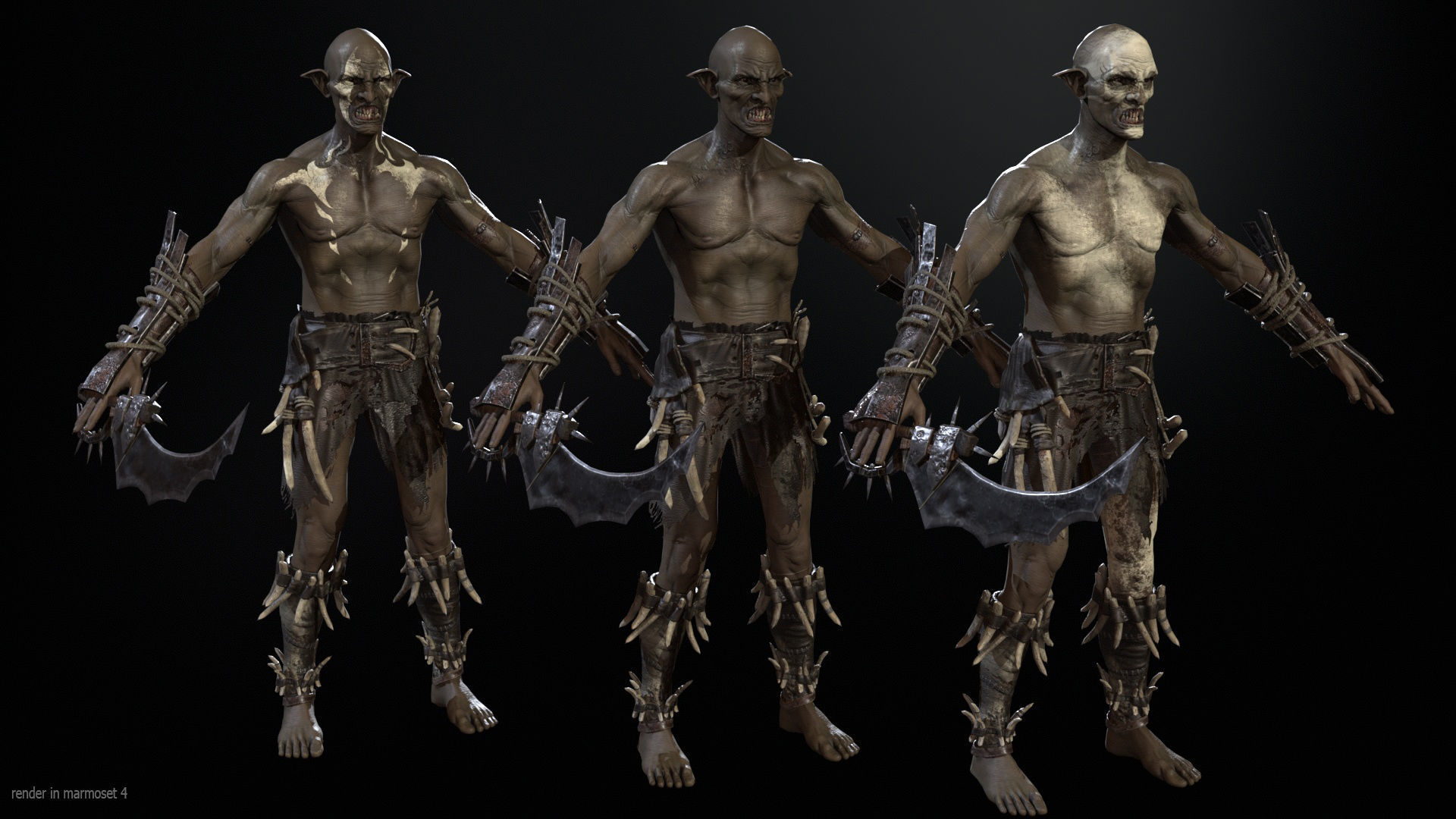 SkinnyOrc Low-poly 3D model_2