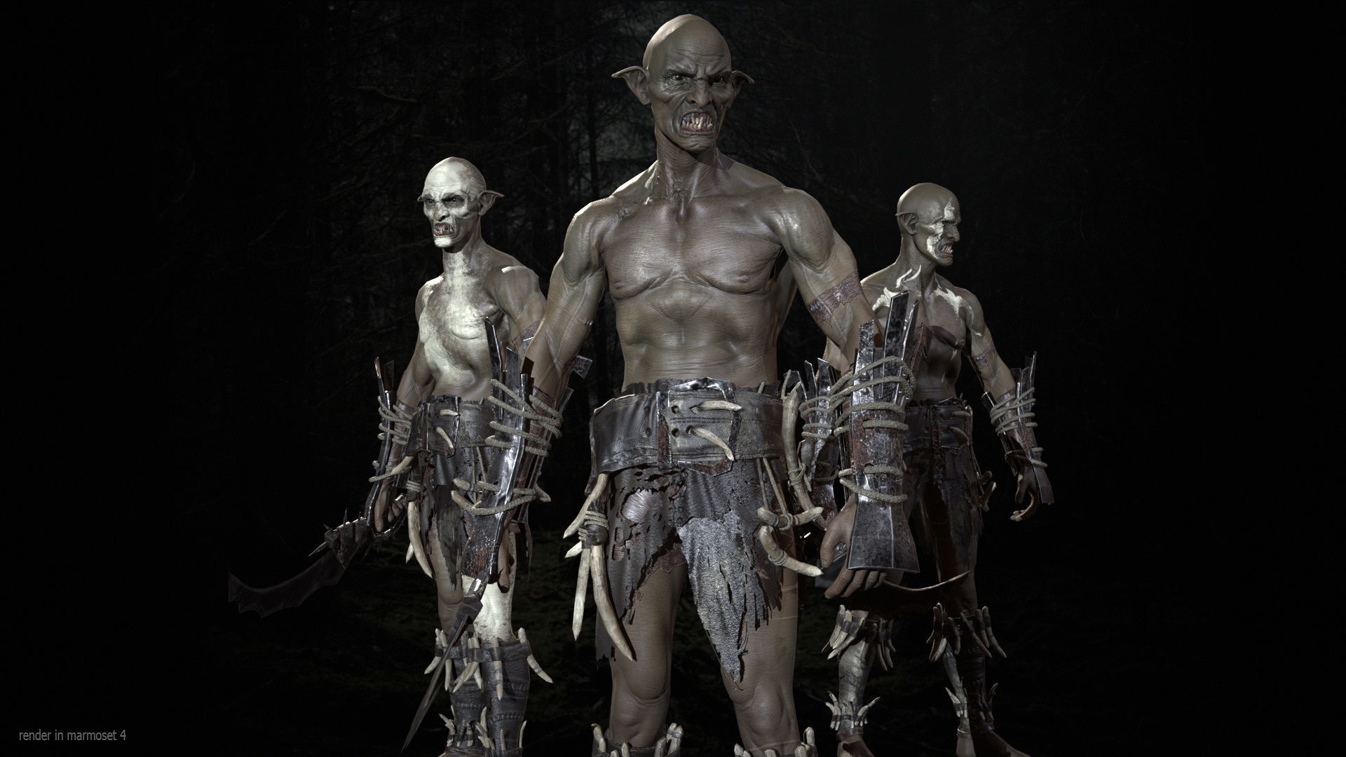 SkinnyOrc Low-poly 3D model_5