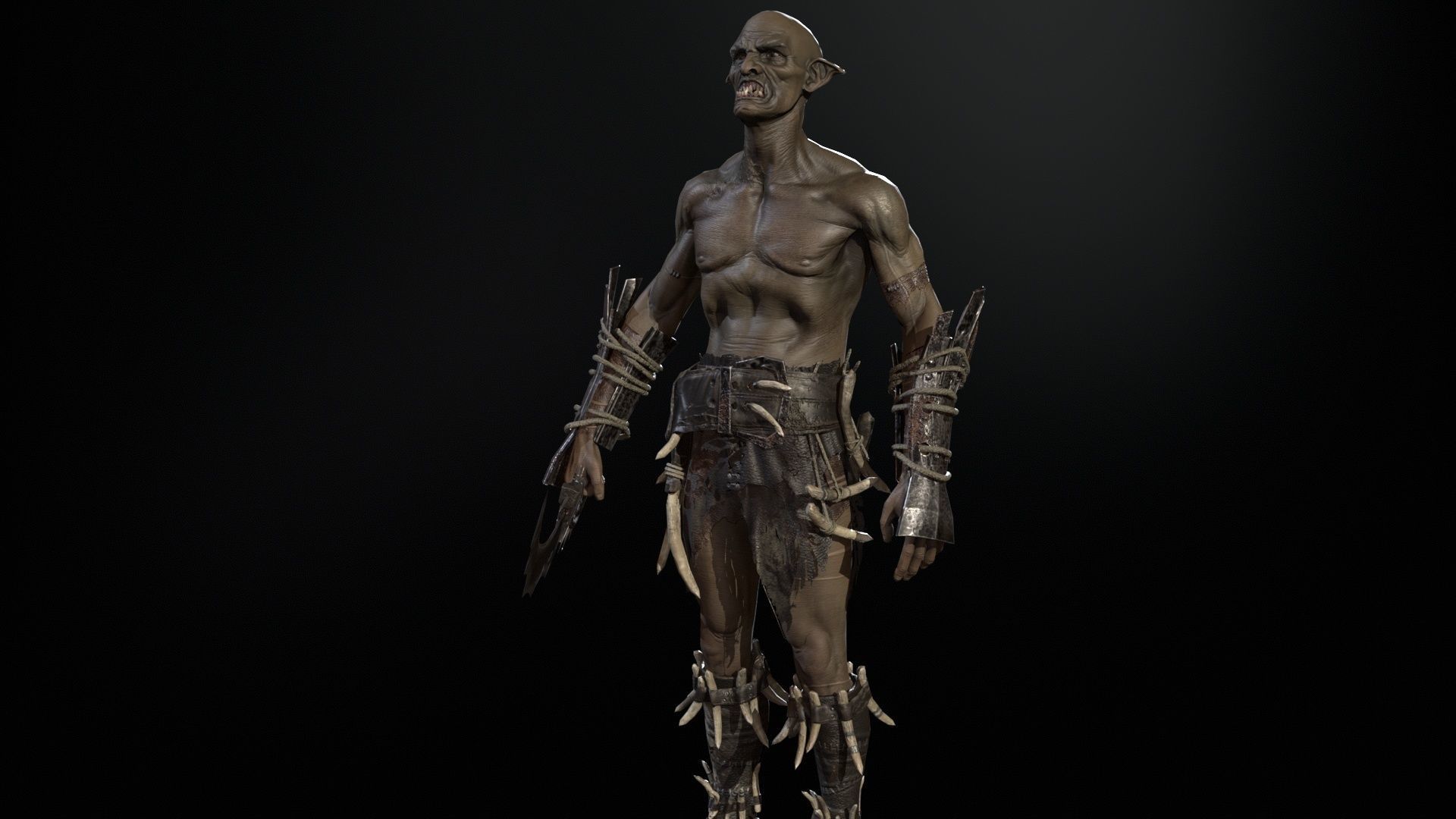 SkinnyOrc Low-poly 3D model_11