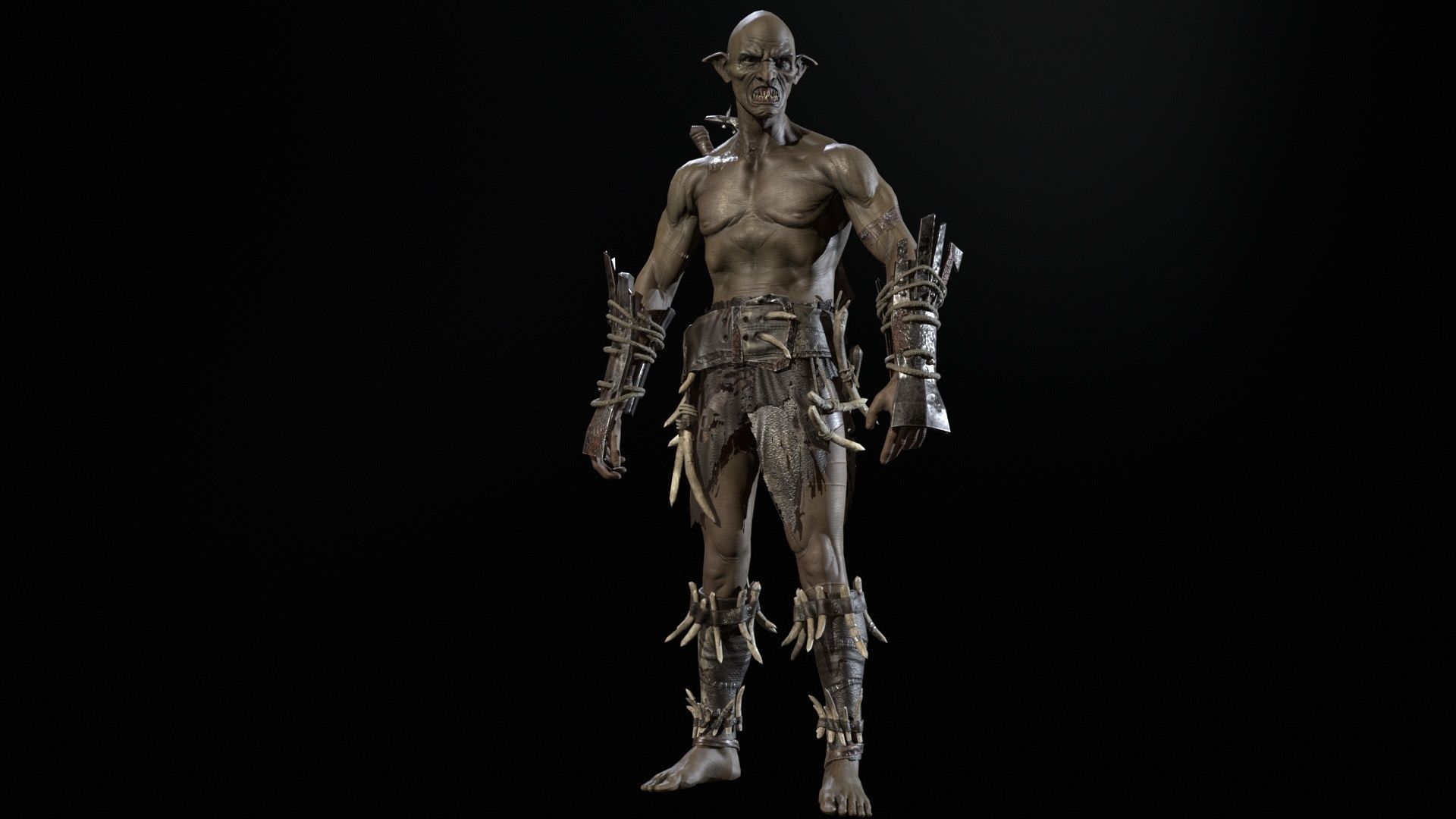 SkinnyOrc Low-poly 3D model_18