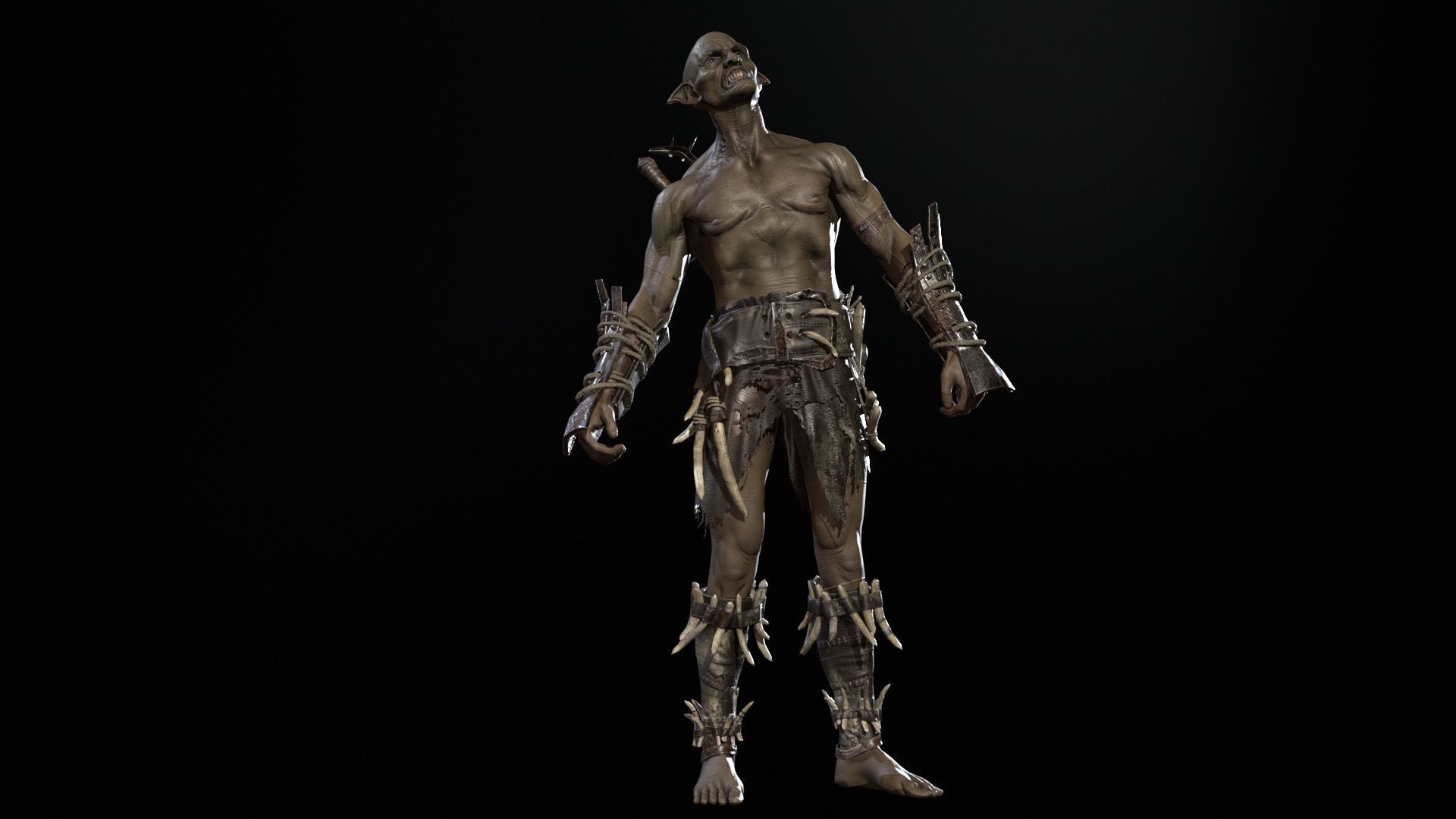 SkinnyOrc Low-poly 3D model_16