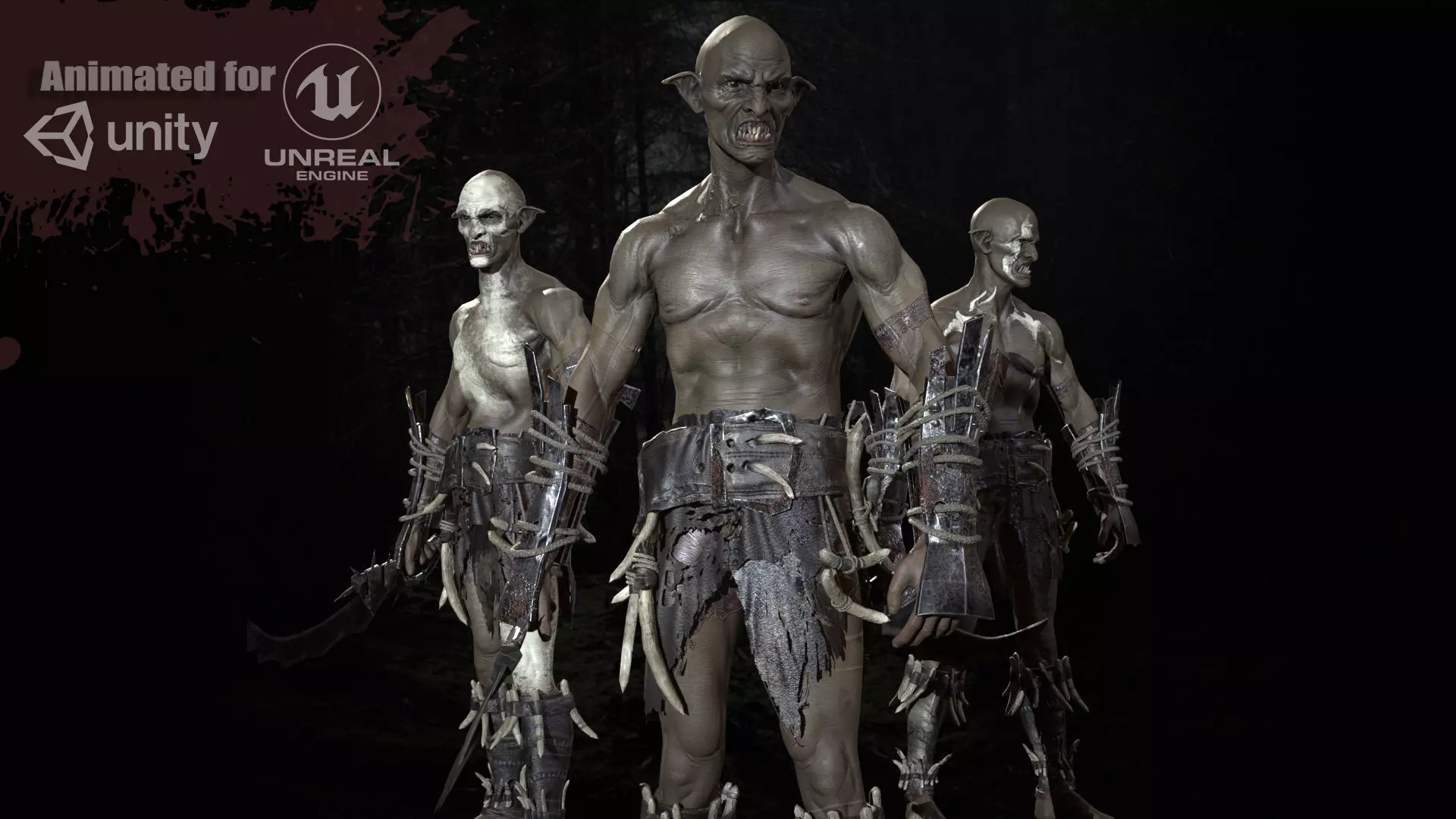 SkinnyOrc Low-poly 3D model_0