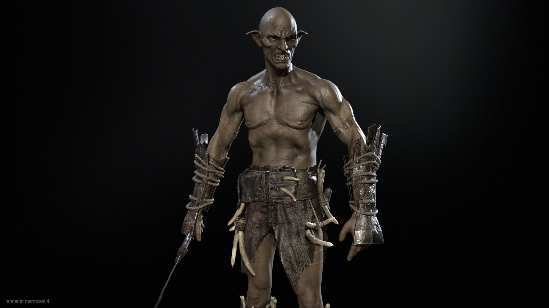 SkinnyOrc Low-poly 3D model_4