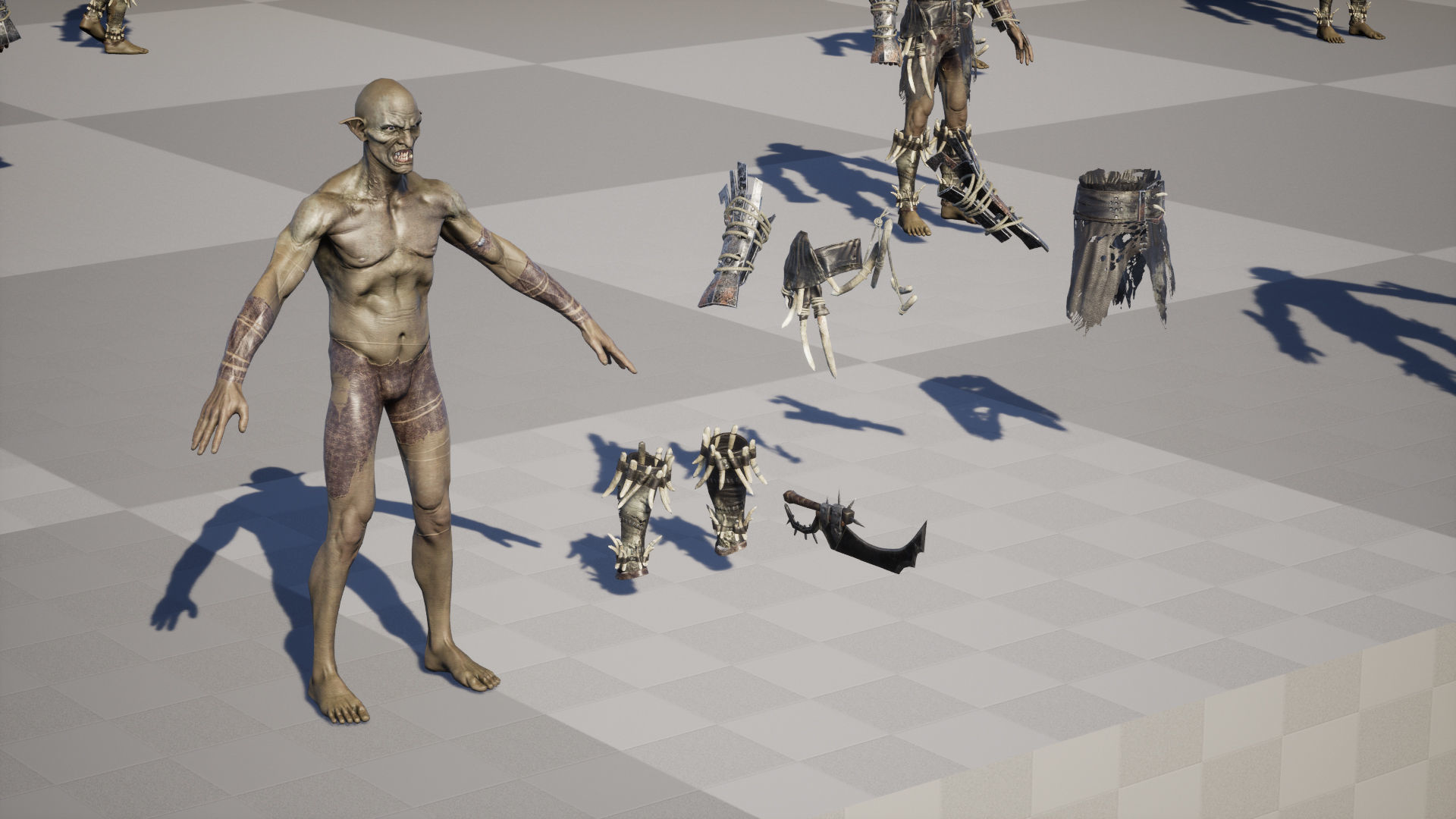 SkinnyOrc Low-poly 3D model_29