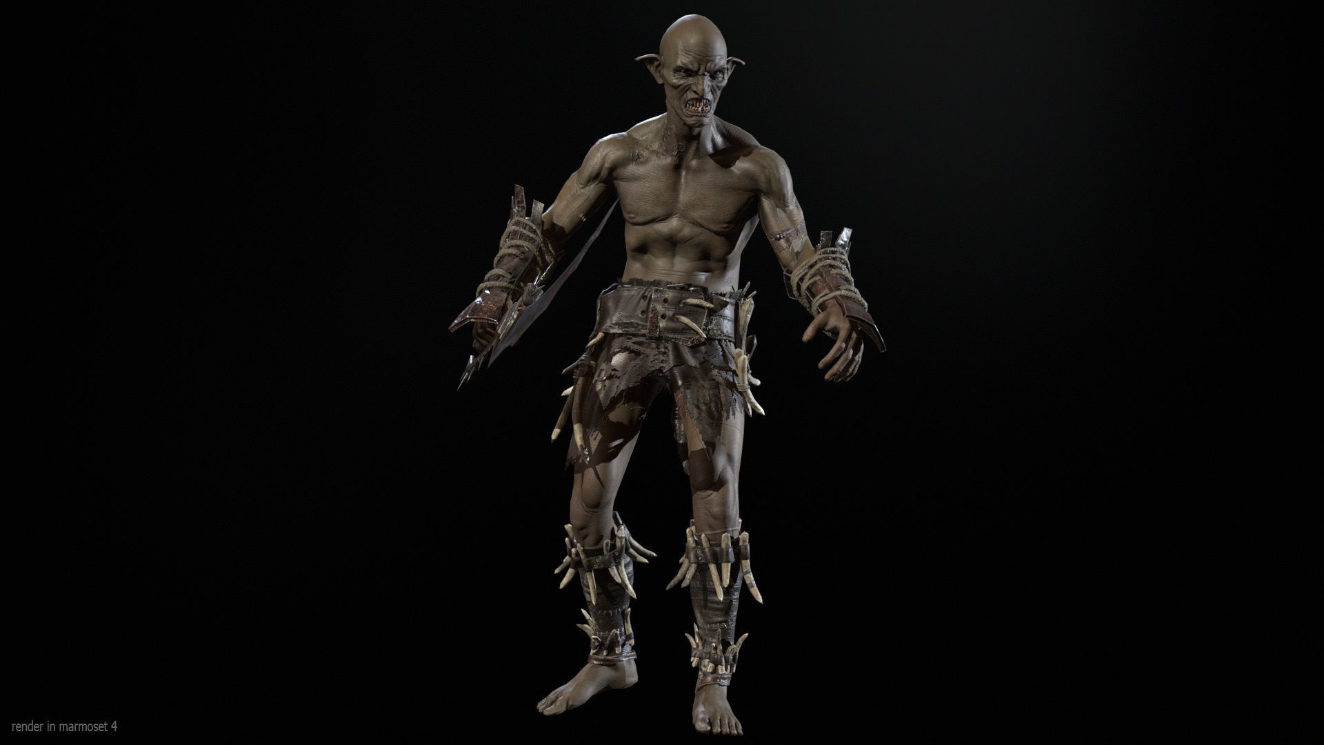 SkinnyOrc Low-poly 3D model_3