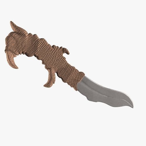 Skinning Knife Low-poly 3D model