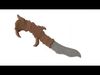 Skinning Knife Low-poly 3D model_1