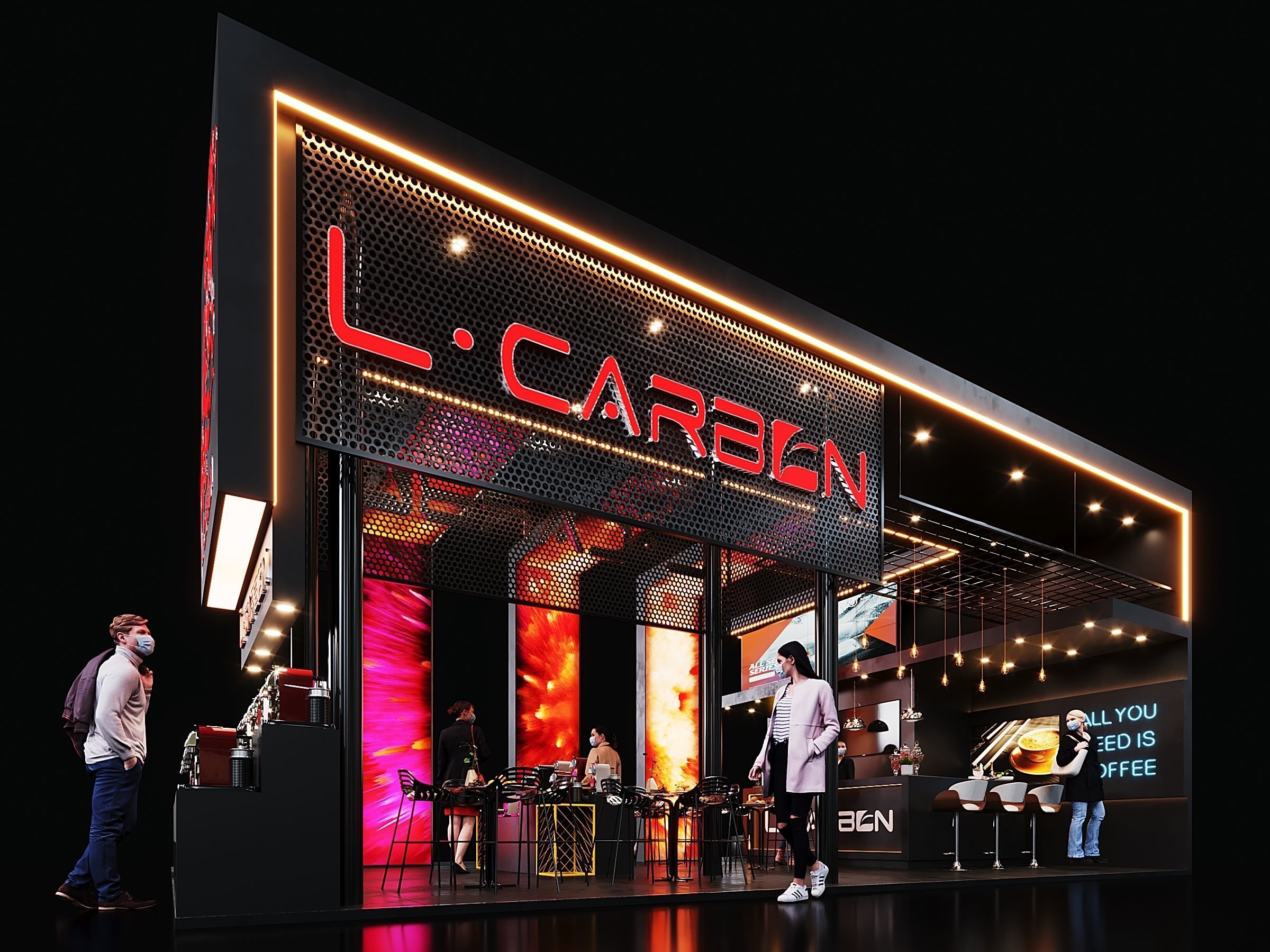 Exhibit design pavilion 3D model Low-poly 3D model_2