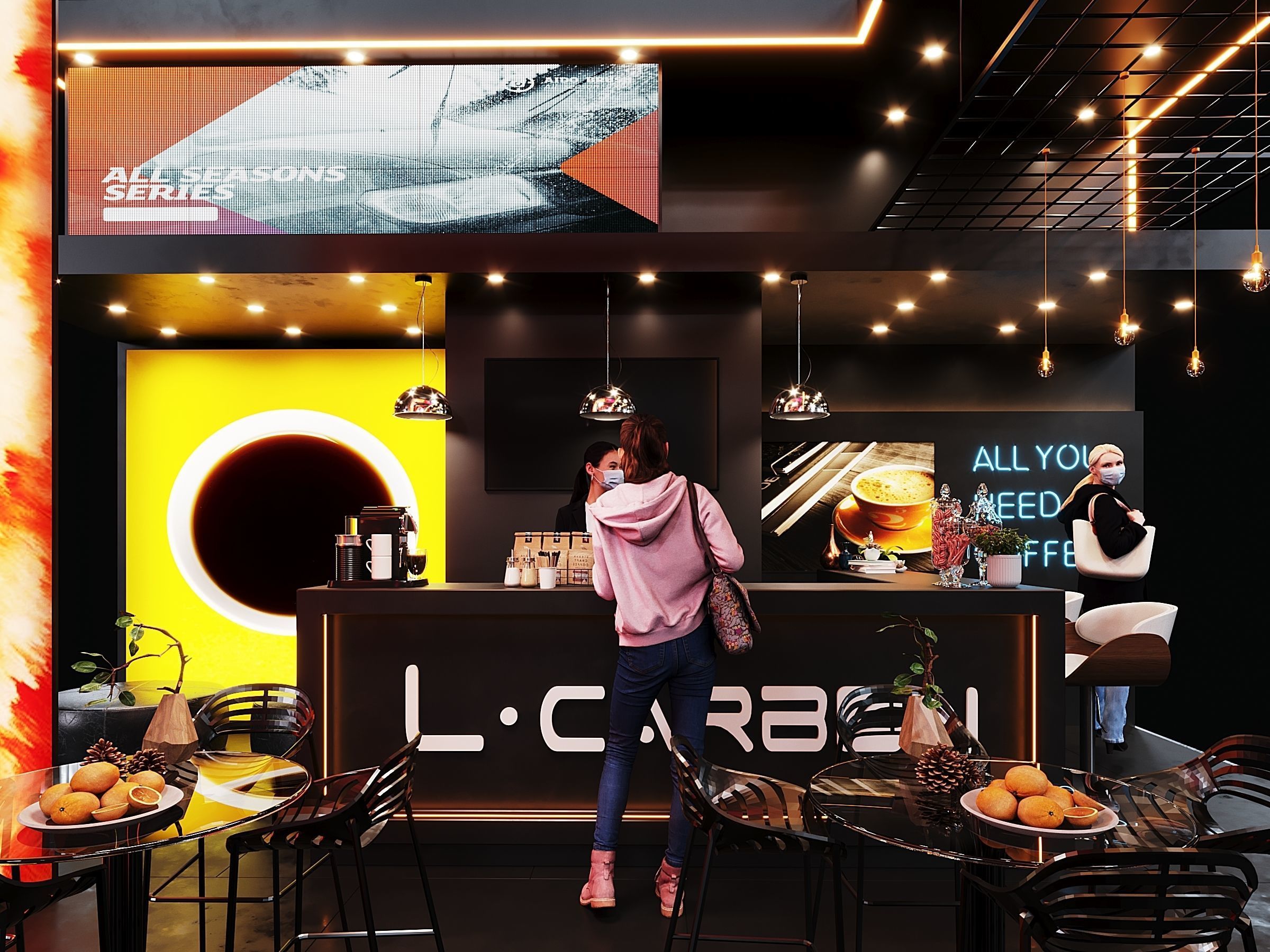 Exhibit design pavilion 3D model Low-poly 3D model_1