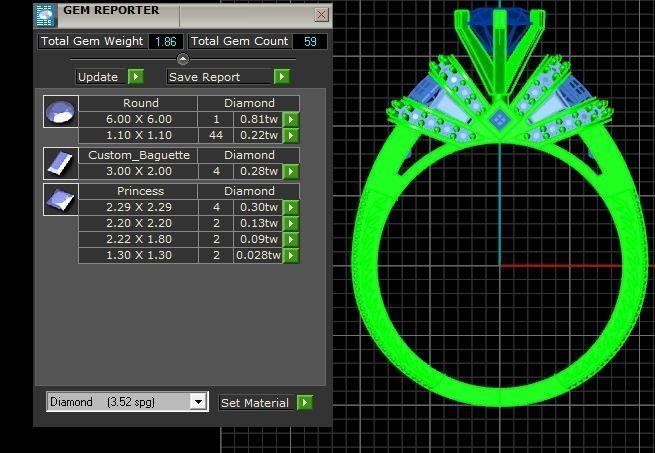 Solitaire Ring A14 3D print model_11