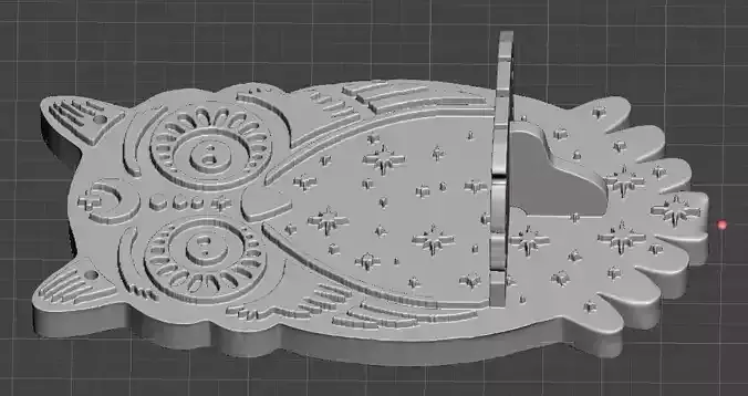 MYSTIC OWL SHELF PENDANT CRYSTAL