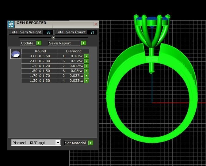 Solitaire  Ring A15 3D print model_12