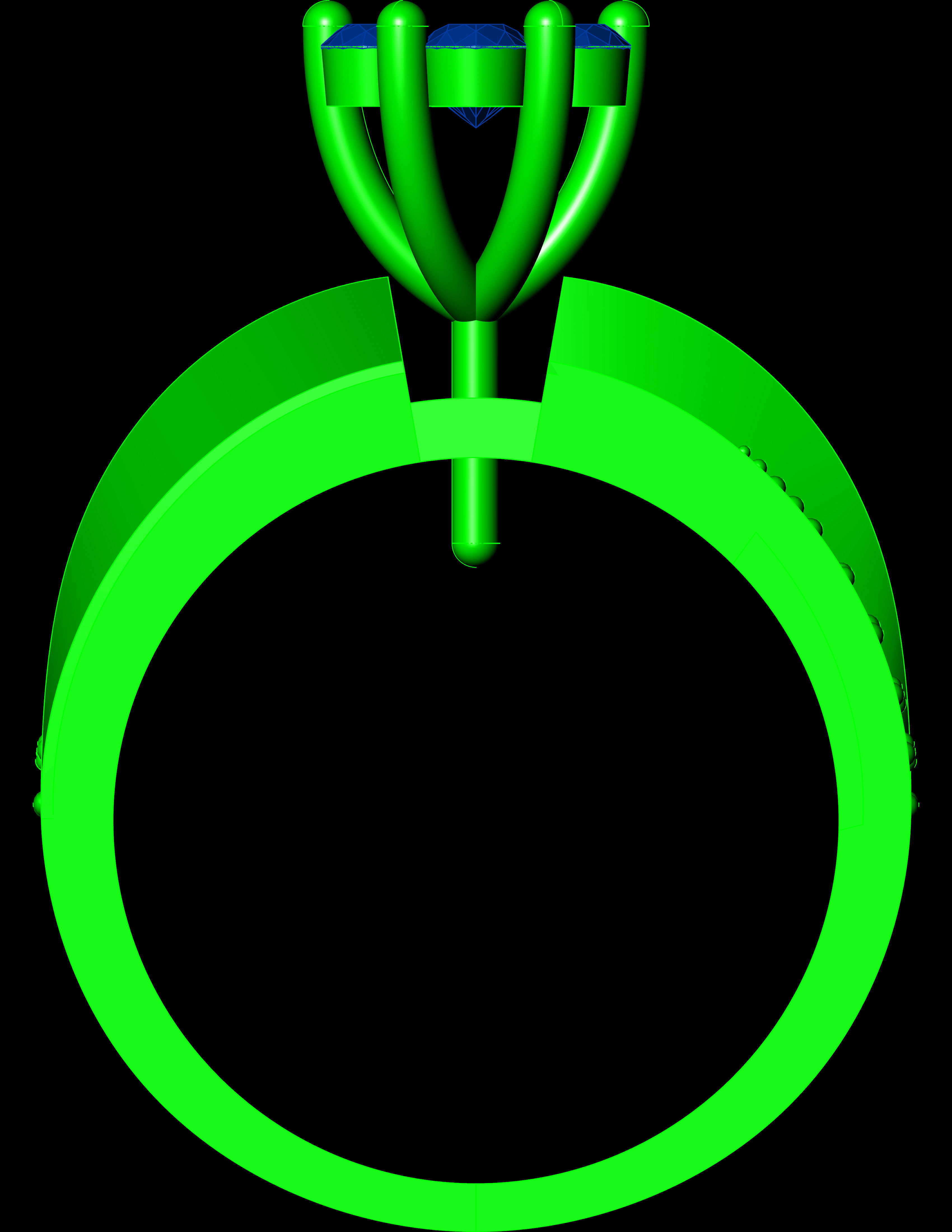 Solitaire  Ring A15 3D print model_9