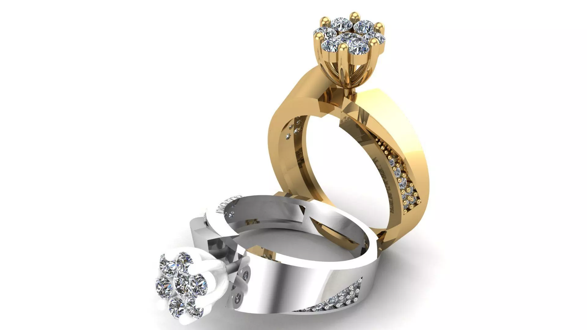 Solitaire  Ring A15 3D print model_0