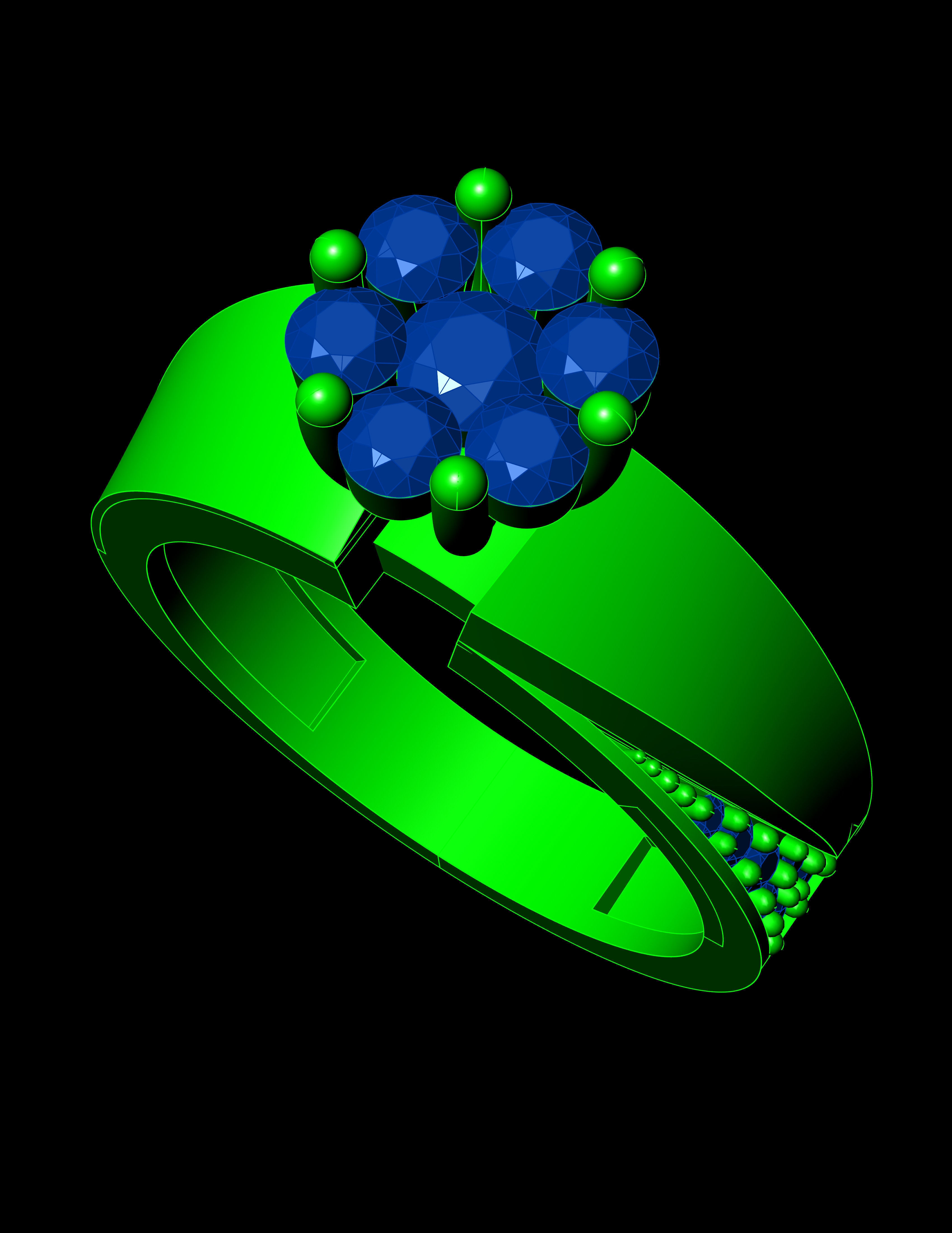 Solitaire  Ring A15 3D print model_13