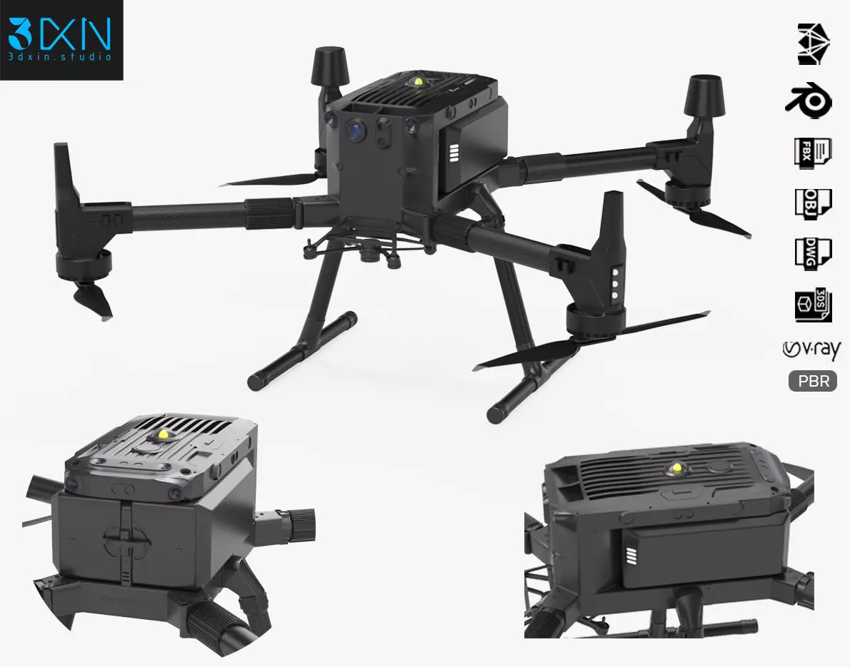 DJI Matrice 300 Rtk Quadcopter Drone 3D model