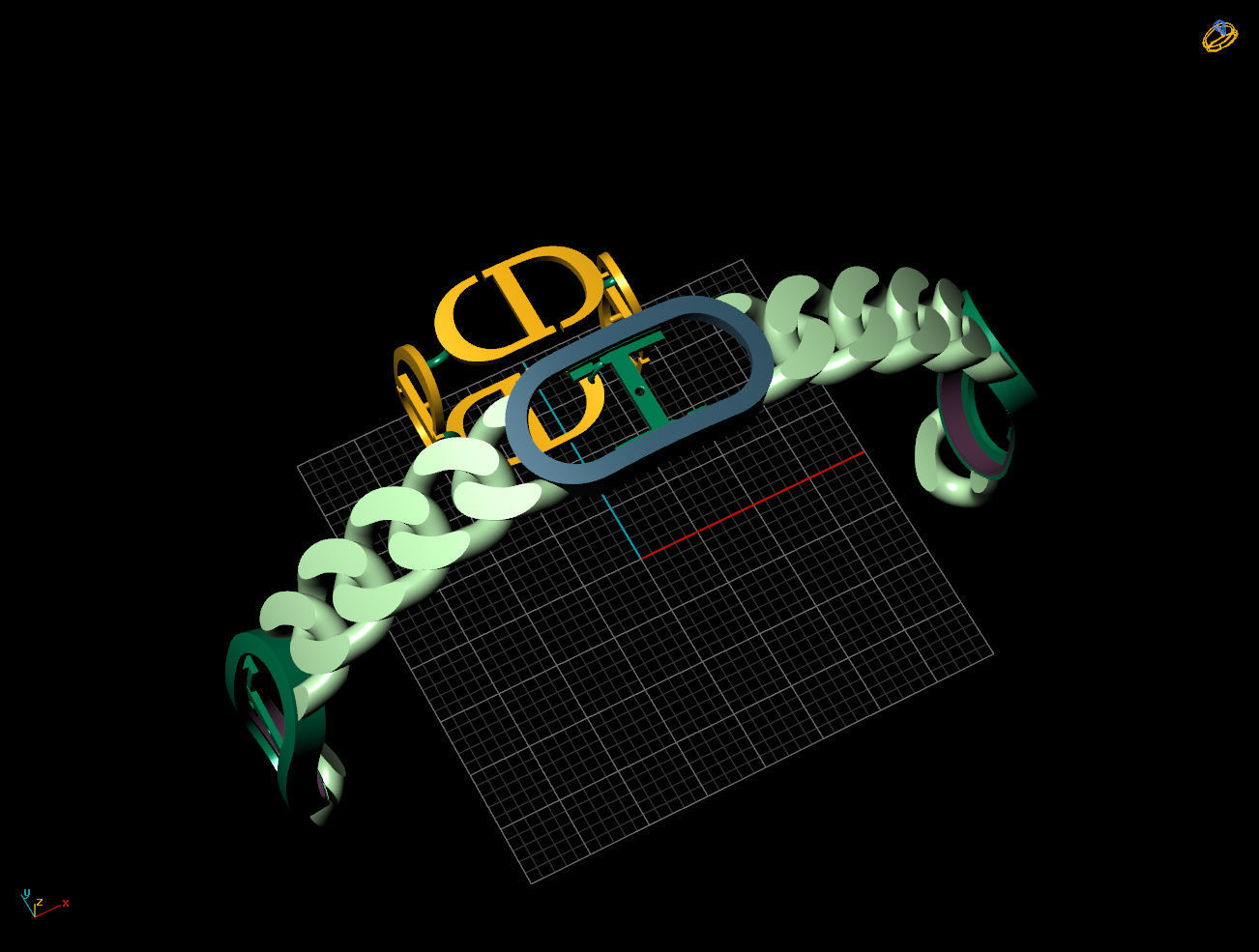 10 MM CUBAN LINK CHAIN FOR BRACELET 3D print model_4