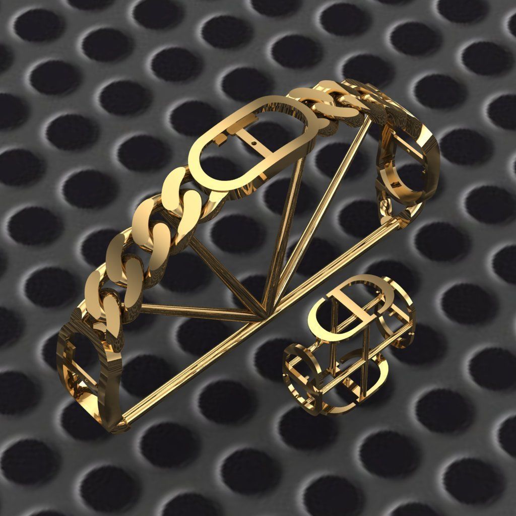 10 MM CUBAN LINK CHAIN FOR BRACELET 3D print model_1