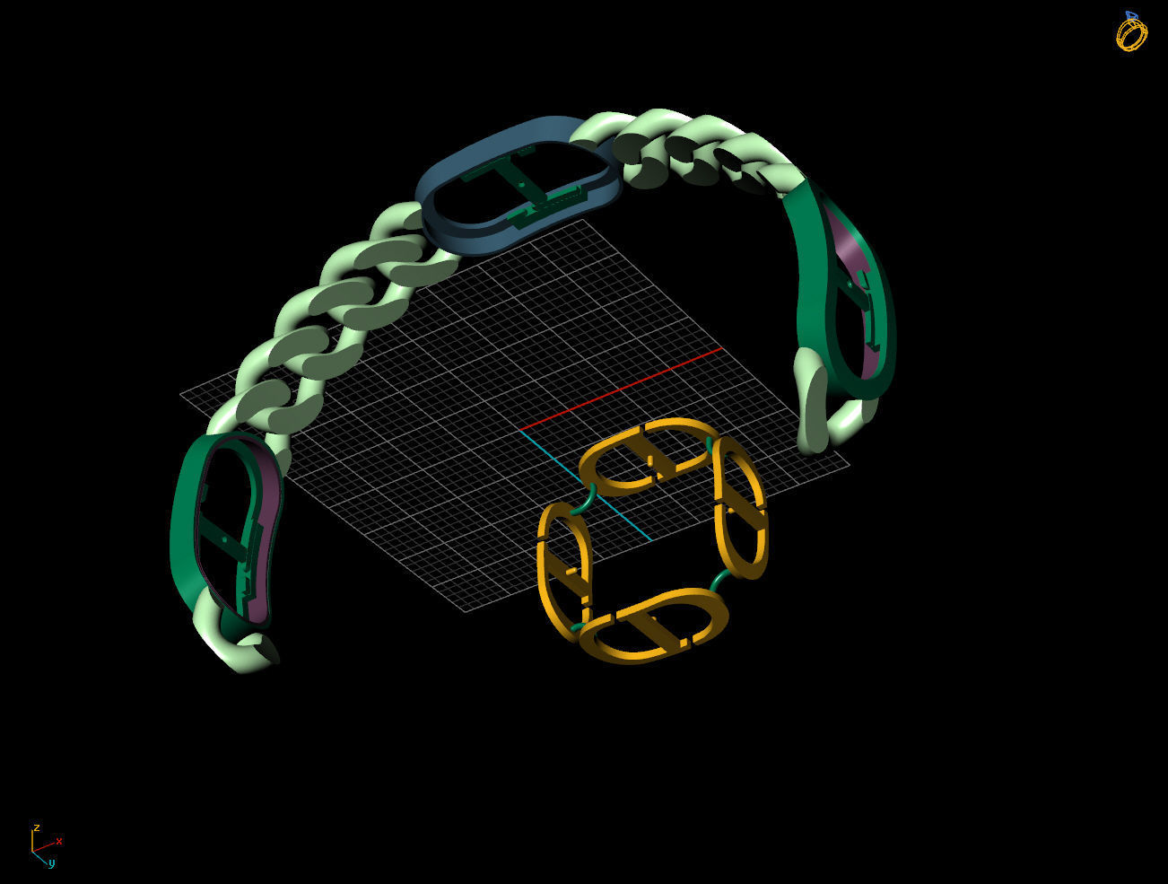 10 MM CUBAN LINK CHAIN FOR BRACELET 3D print model_5