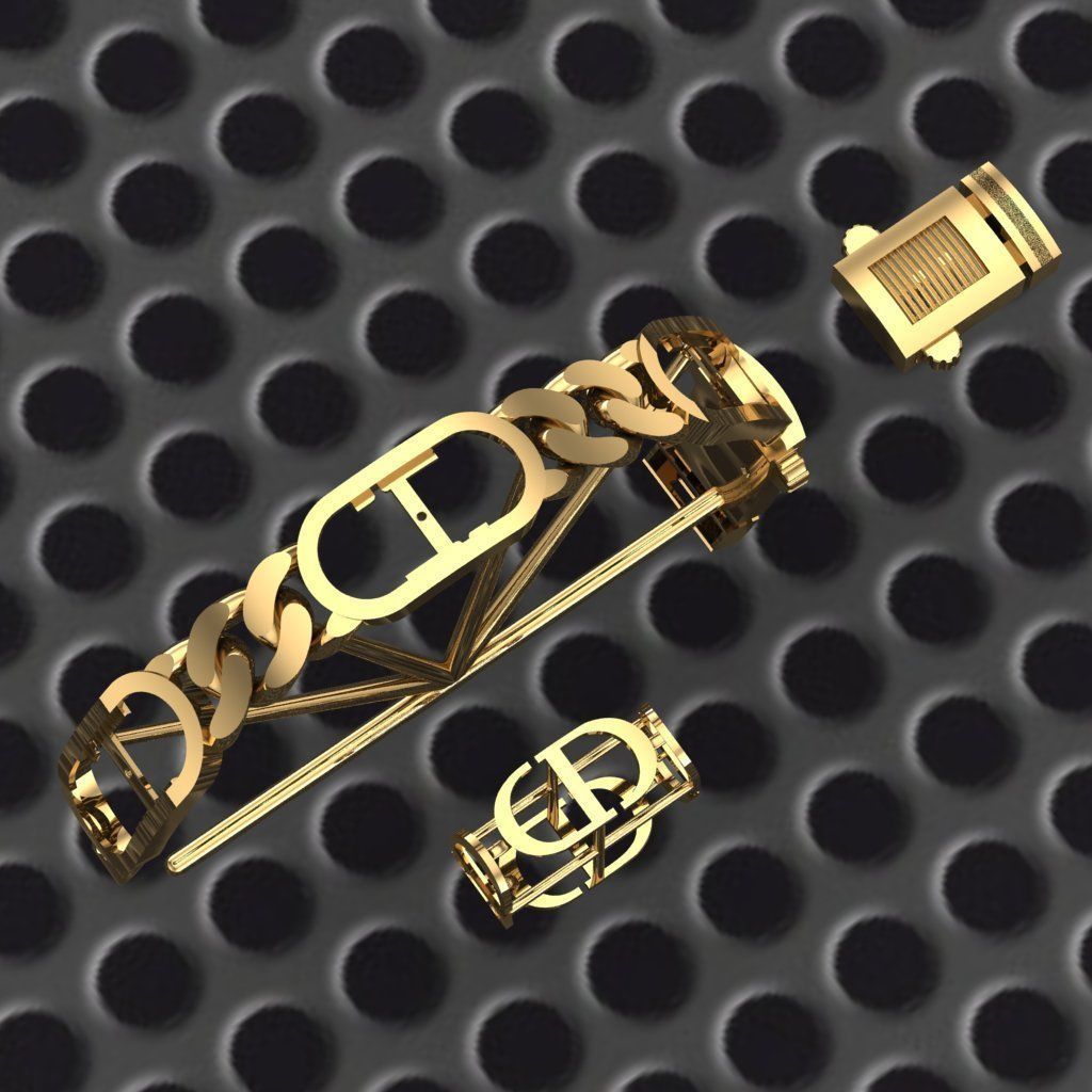 10 MM CUBAN LINK CHAIN FOR BRACELET 3D print model_1