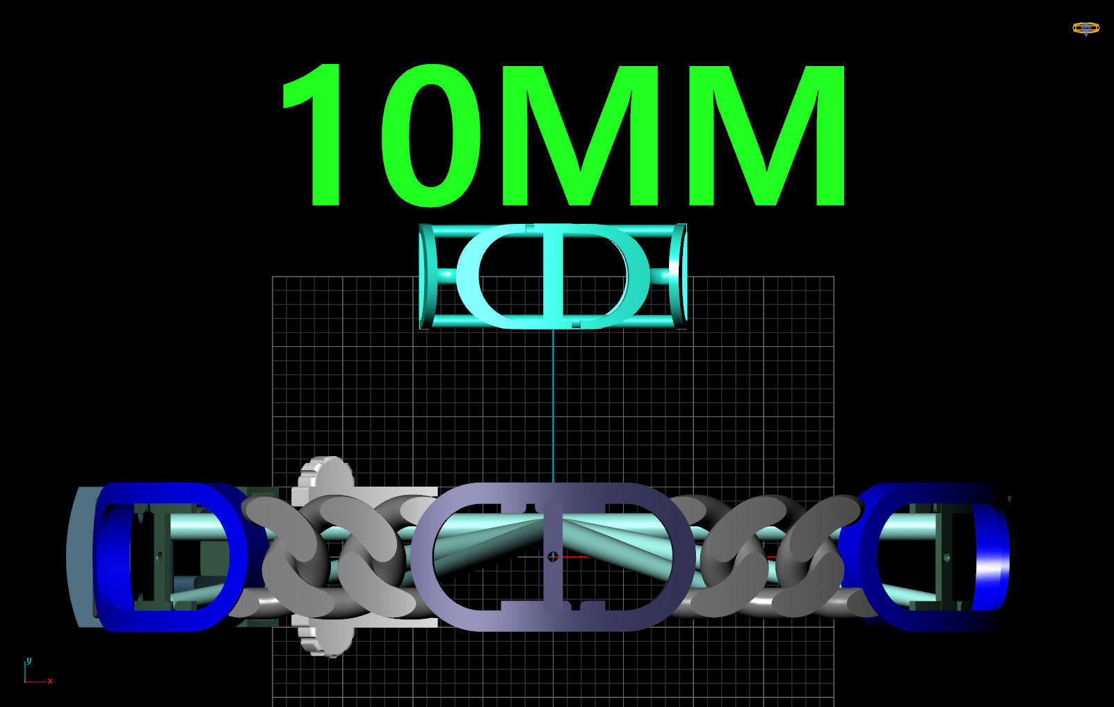 10 MM CUBAN LINK CHAIN FOR BRACELET 3D print model_3