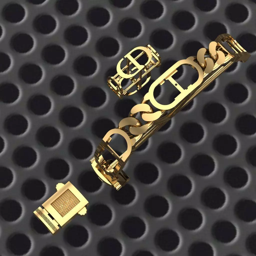 10 MM CUBAN LINK CHAIN FOR BRACELET 3D print model_0