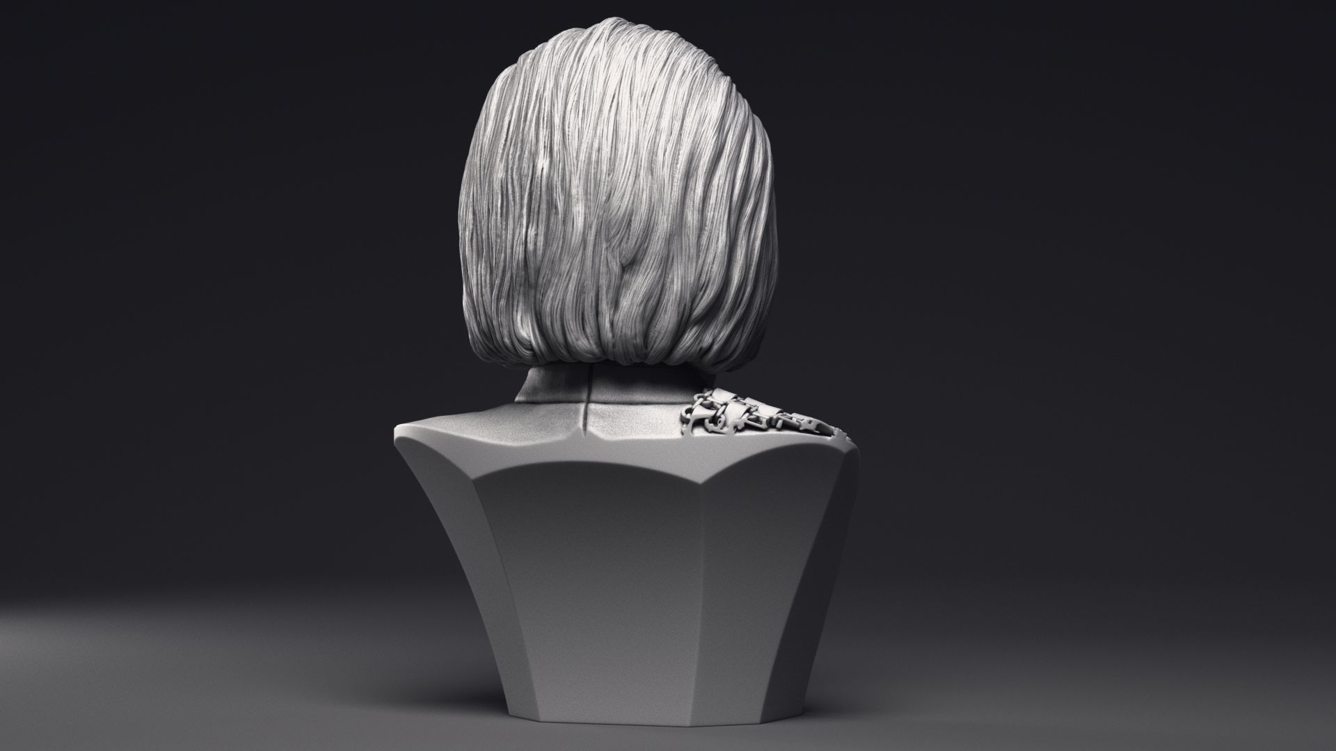 Michael Dorn as Worf Bust Printable 3D Model 3D print model_21