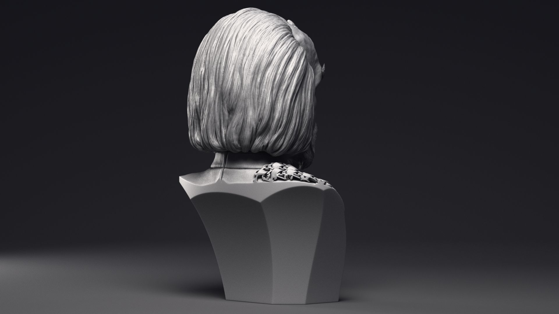 Michael Dorn as Worf Bust Printable 3D Model 3D print model_22