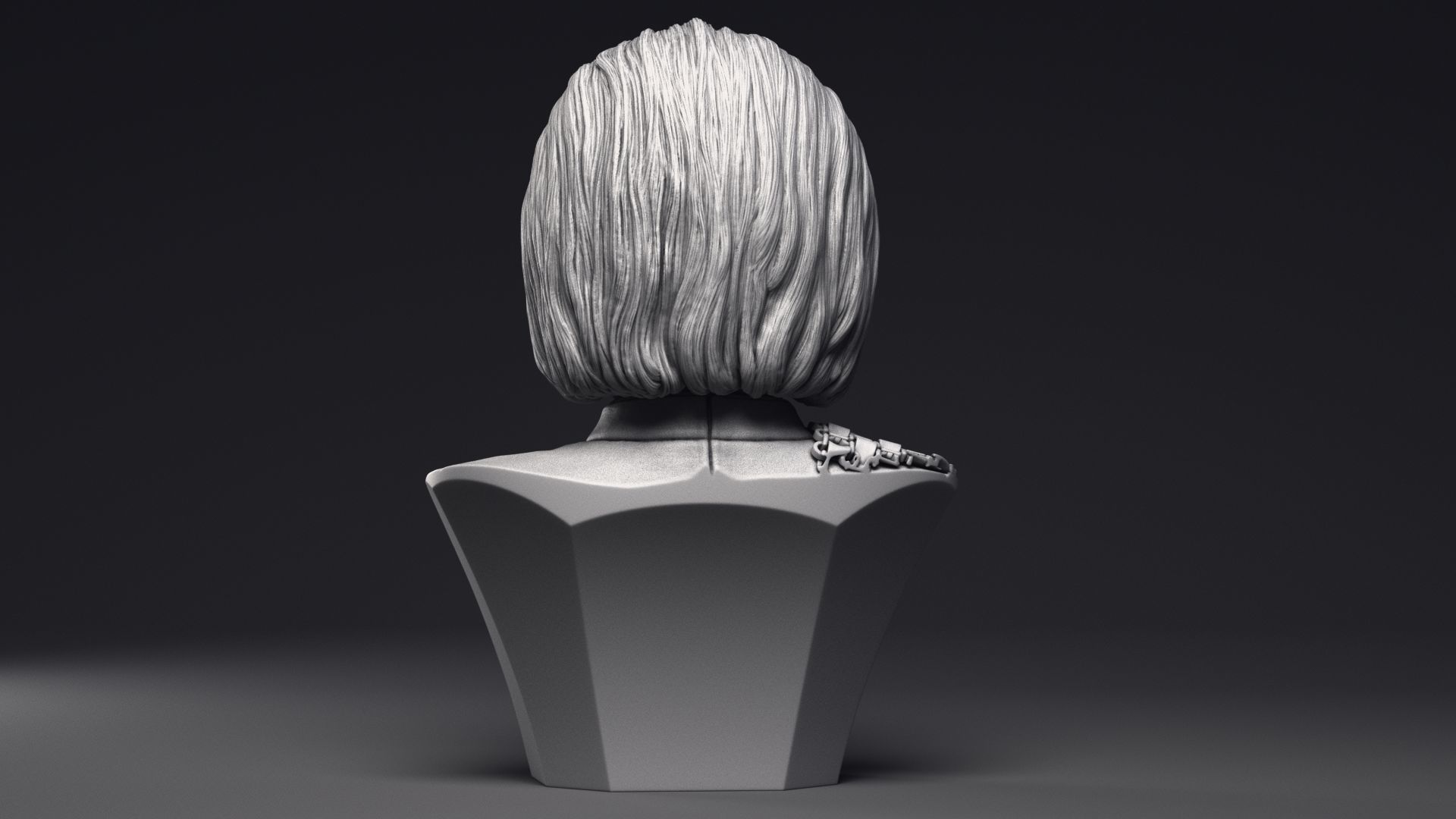 Michael Dorn as Worf Bust Printable 3D Model 3D print model_19