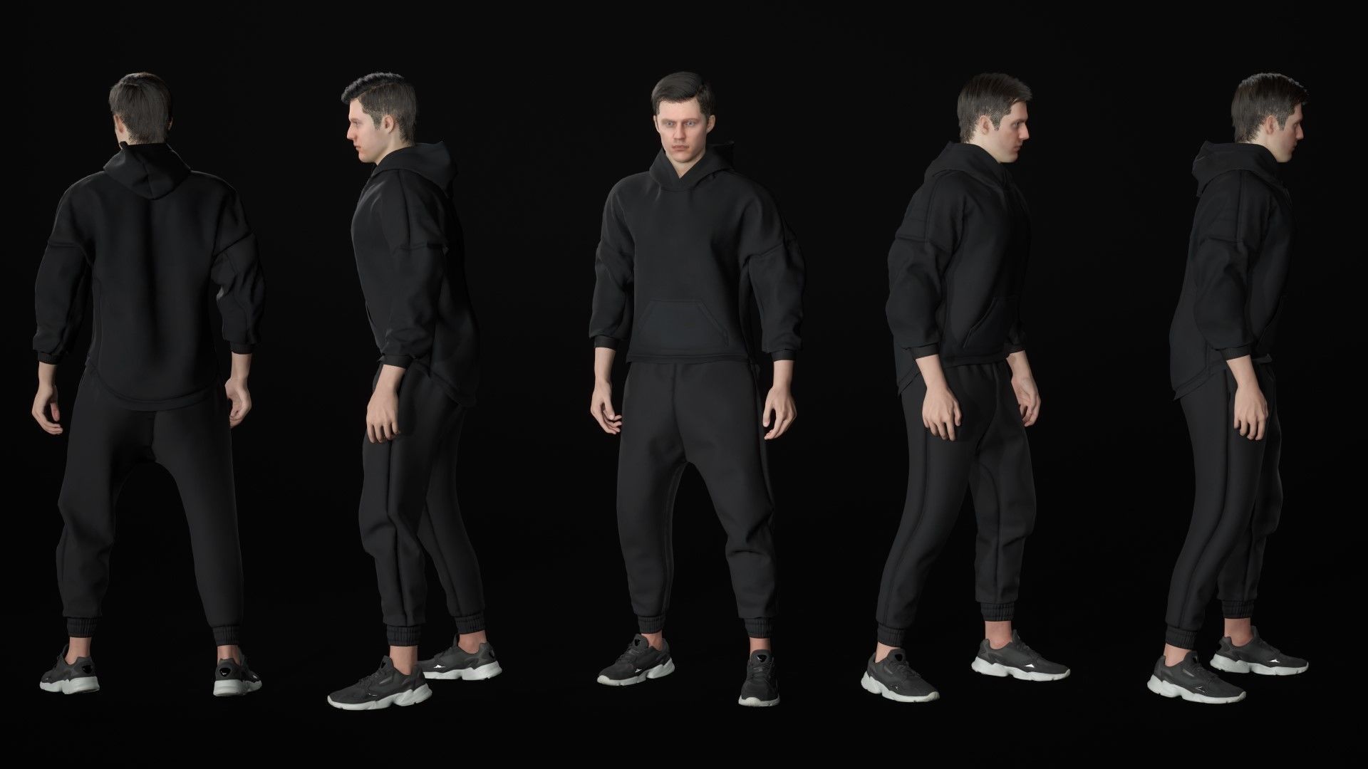Mens and Womens Sport outfits 3D Model Collection_58