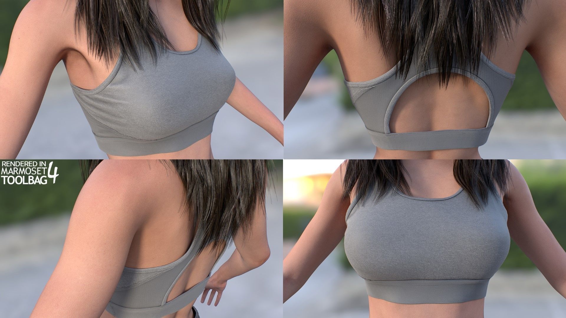 Mens and Womens Sport outfits 3D Model Collection_21