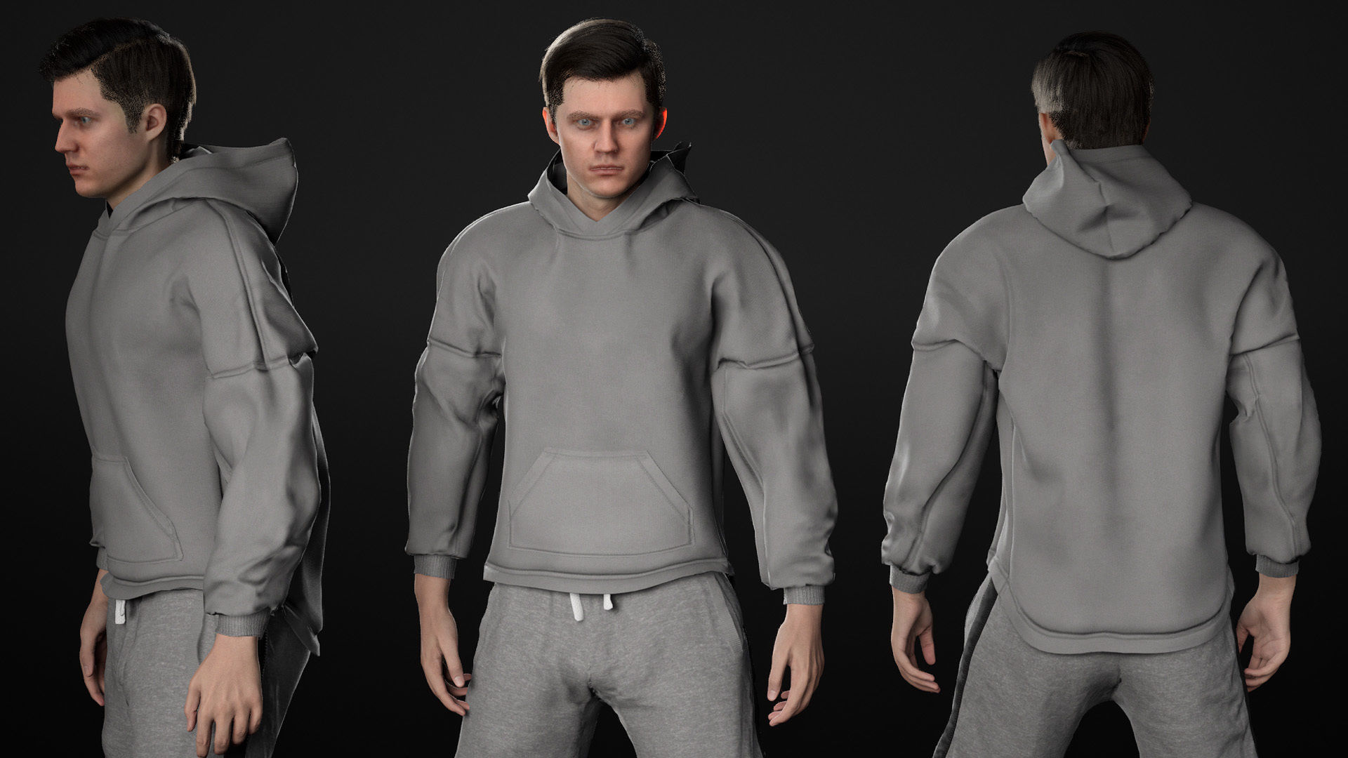 Mens and Womens Sport outfits 3D Model Collection_54