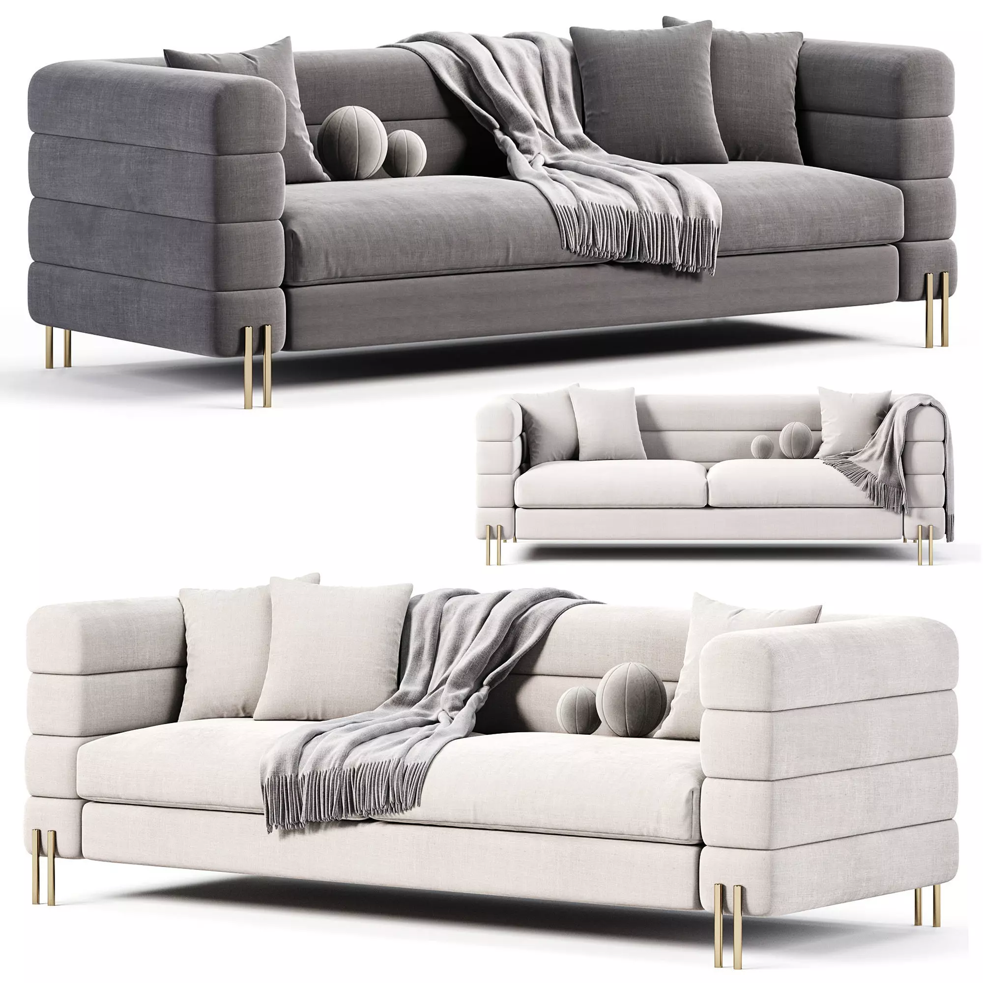 York Sofa 3D model_0